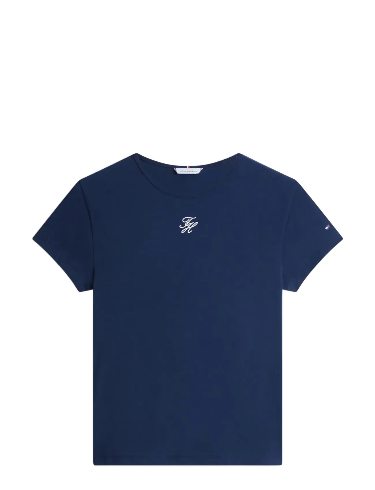 Tommy Hilfiger TH SCRIPT SLIM SS TEE - Nyheter - DARK NIGHT NAVY / navy