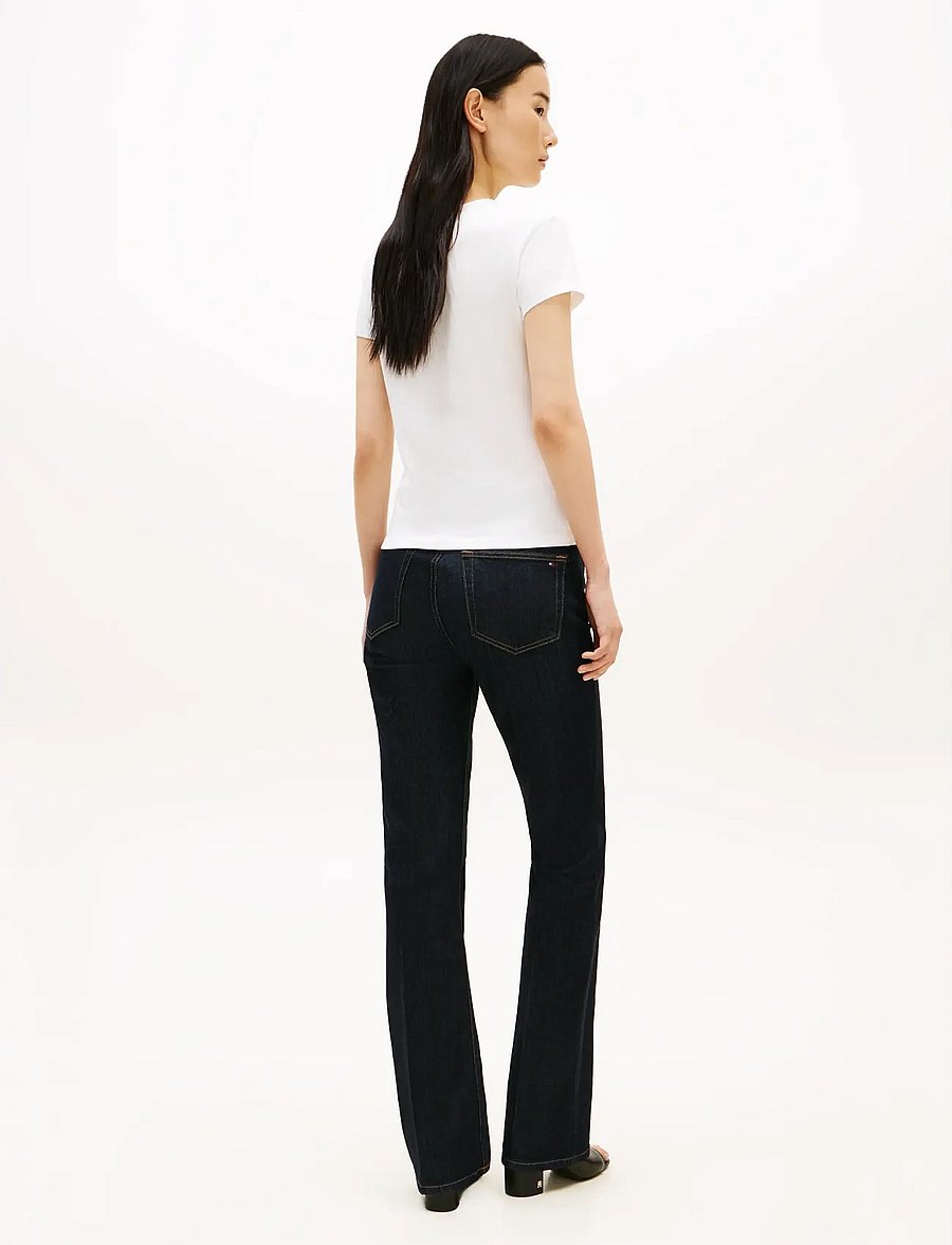 Tommy Hilfiger - TH SCRIPT SLIM SS TEE - t-shirts - ecru - 2