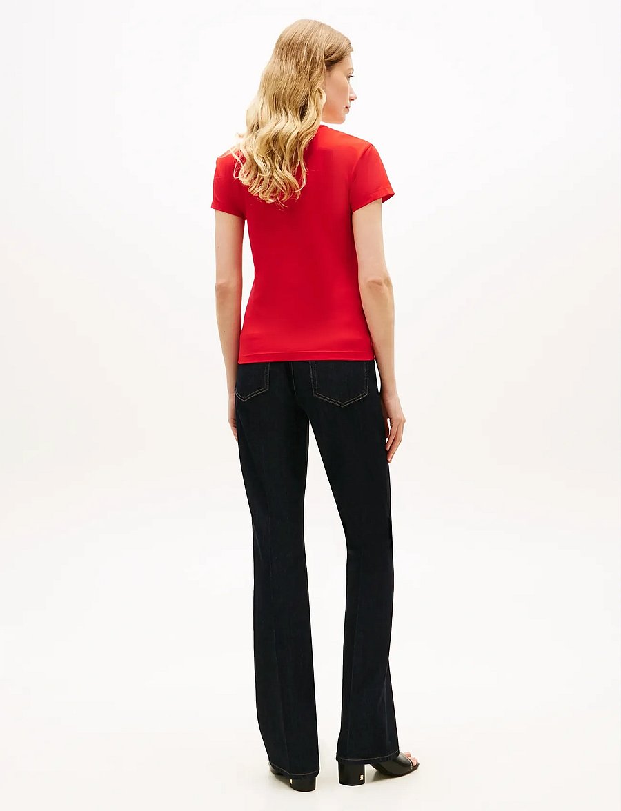 Tommy Hilfiger - TH SCRIPT SLIM SS TEE - t-shirts - fireworks - 2