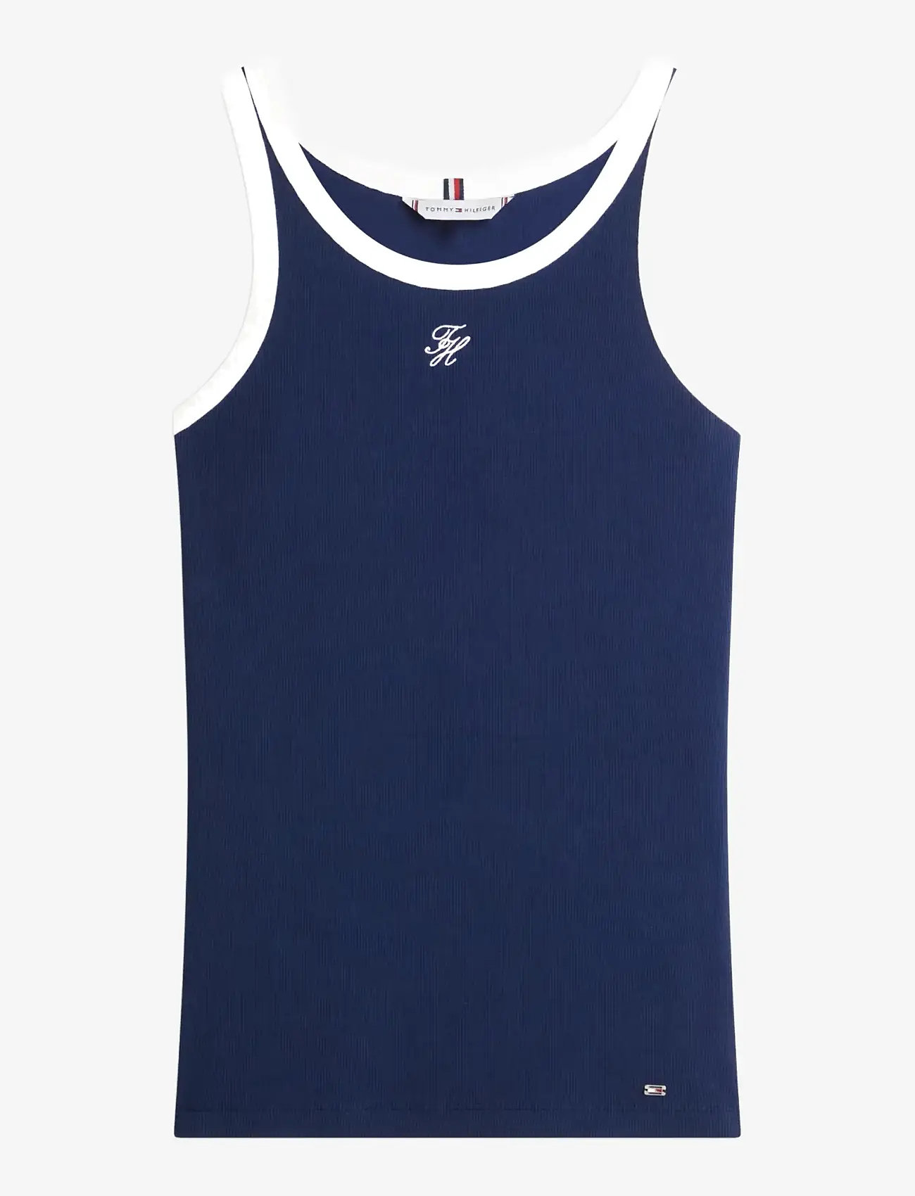 Tommy Hilfiger - CONTRAST BIND RIB TANK - Ærmeløse toppe - dark night navy - 1