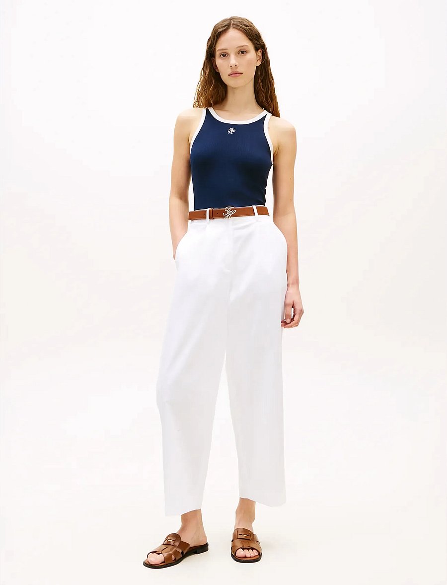 Tommy Hilfiger - CONTRAST BIND RIB TANK - Ärmellose tops - dark night navy - 3