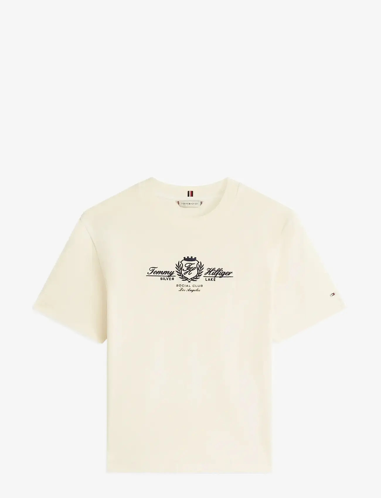 Tommy Hilfiger - VARSITY CREST MDRN C-NK SS TEE - t-shirts - country ivory - 1