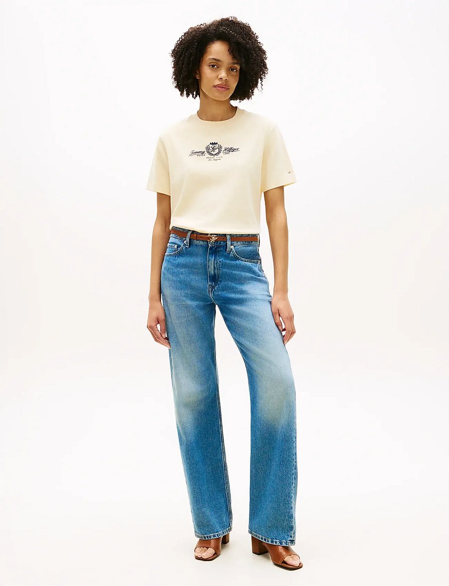 Tommy Hilfiger - VARSITY CREST MDRN C-NK SS TEE - t-shirts - country ivory - 3