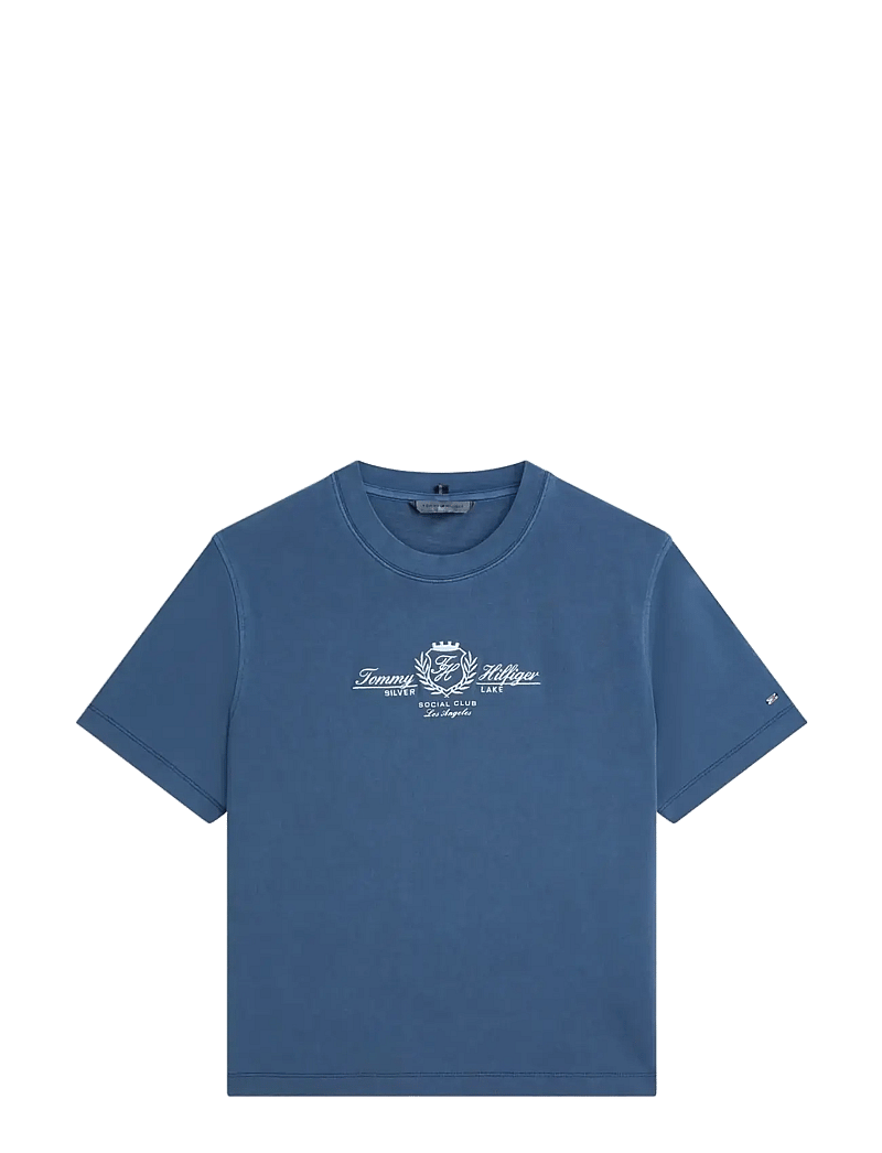 Tommy Hilfiger - VARSITY CREST MDRN C-NK SS TEE - t-särgid - dark night navy - 1