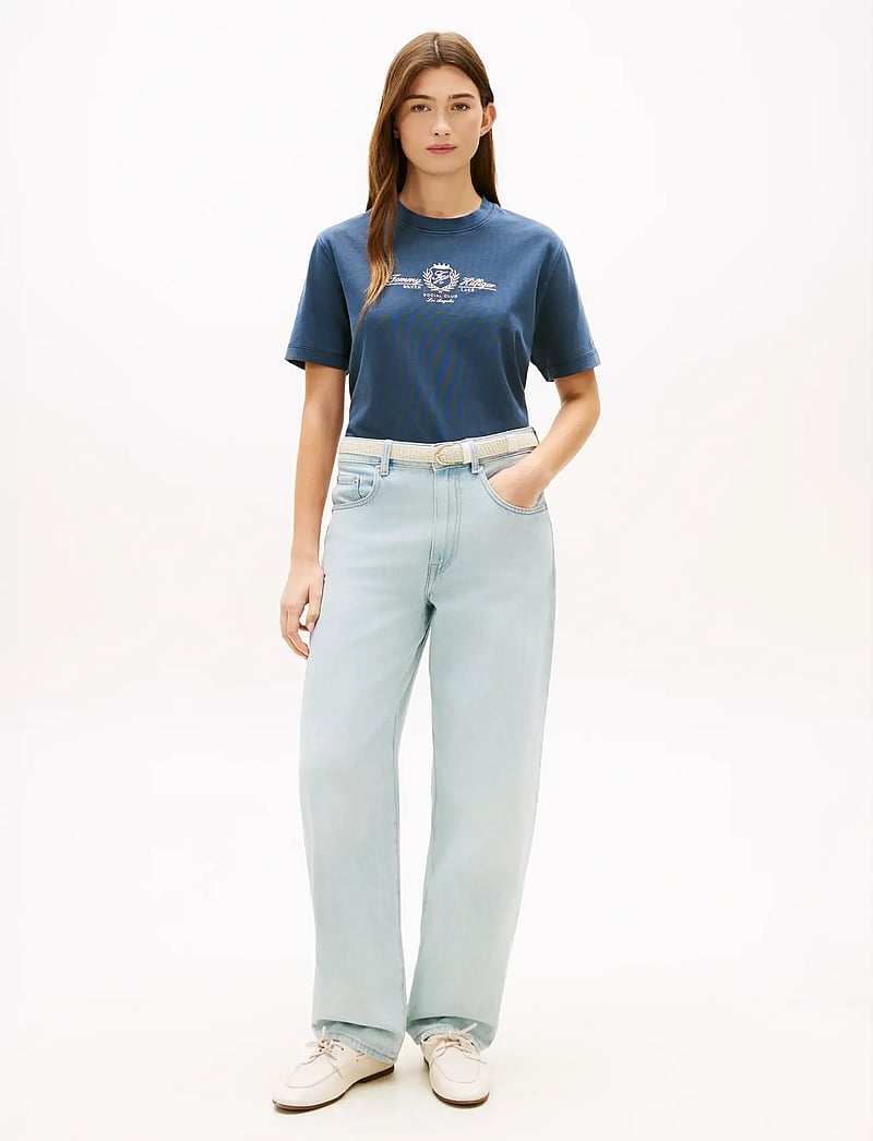 Tommy Hilfiger - VARSITY CREST MDRN C-NK SS TEE - t-särgid - dark night navy - 3