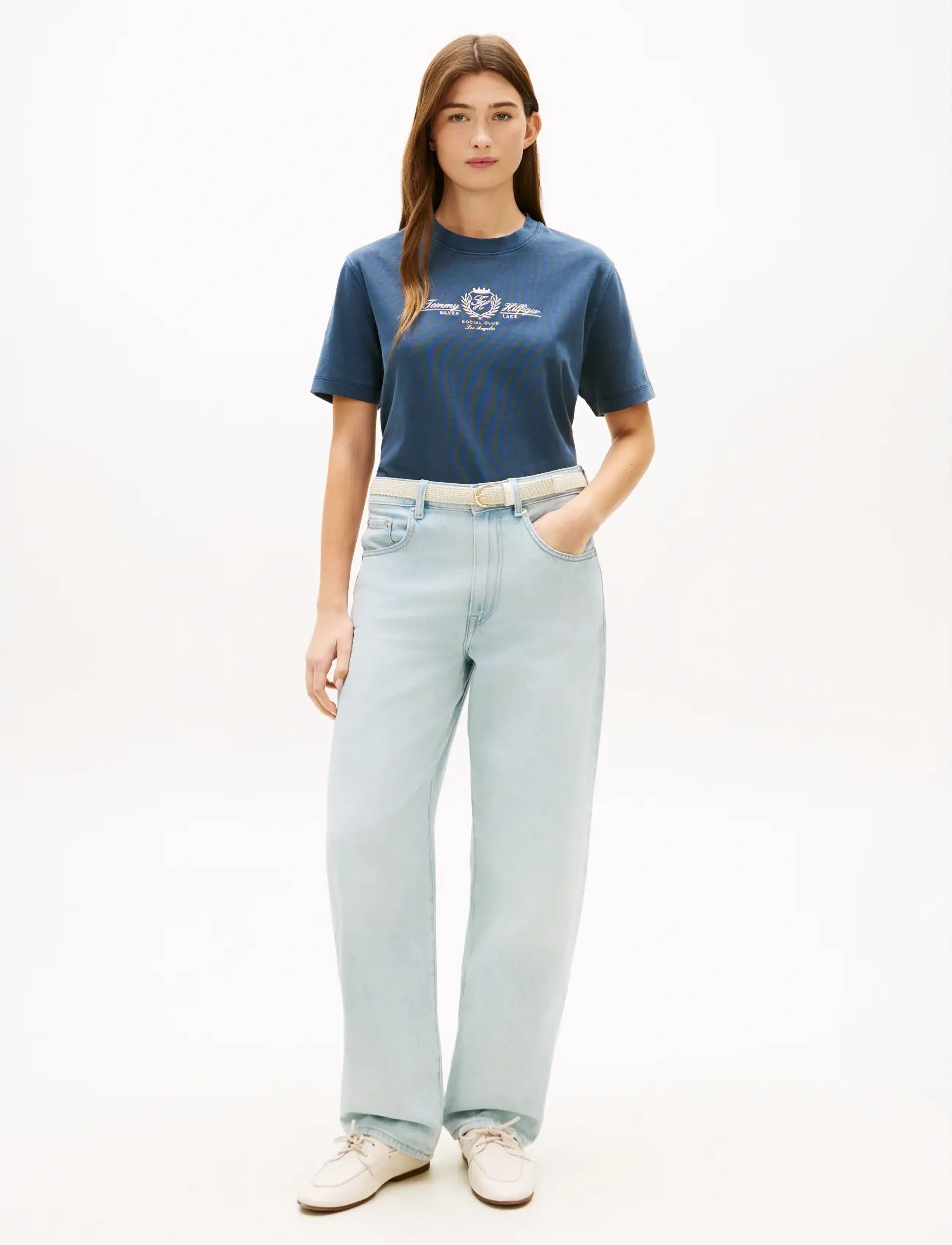 Tommy Hilfiger - VARSITY CREST MDRN C-NK SS TEE - t-shirts - dark night navy - 3