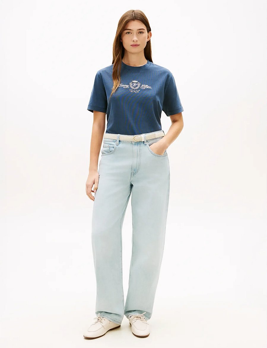 Tommy Hilfiger - VARSITY CREST MDRN C-NK SS TEE - t-shirts - dark night navy - 3