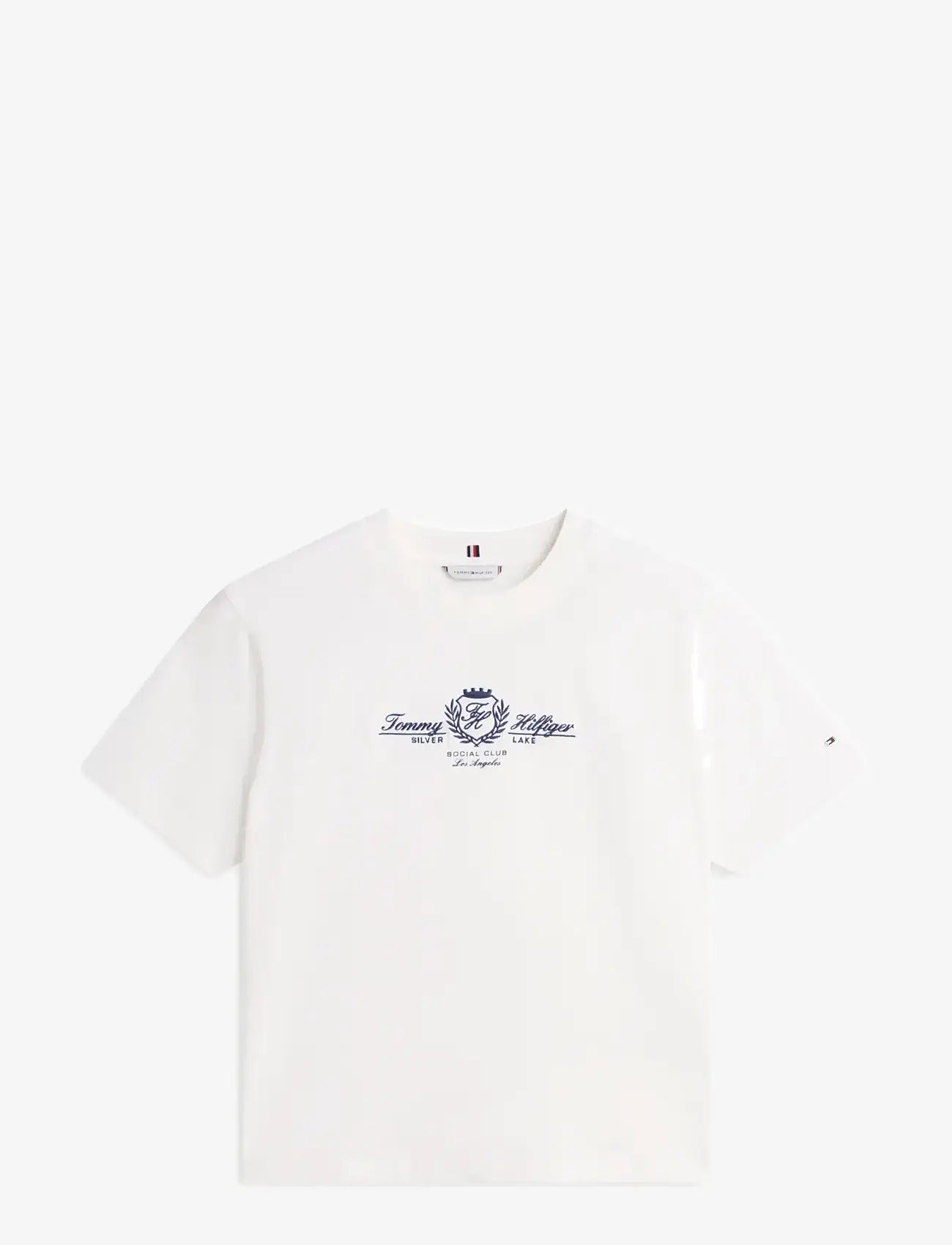 Tommy Hilfiger - VARSITY CREST MDRN C-NK SS TEE - t-shirts - ecru - 1