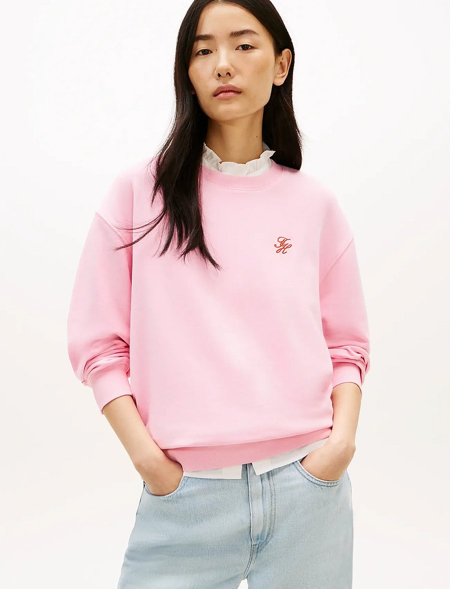 Tommy Hilfiger - TH SCRIPT REG SWEATSHIRT - igapäevane stiil - classic pink - 0