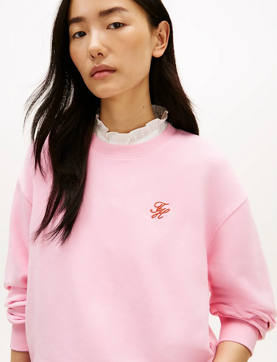Tommy Hilfiger - TH SCRIPT REG SWEATSHIRT - igapäevane stiil - classic pink - 4