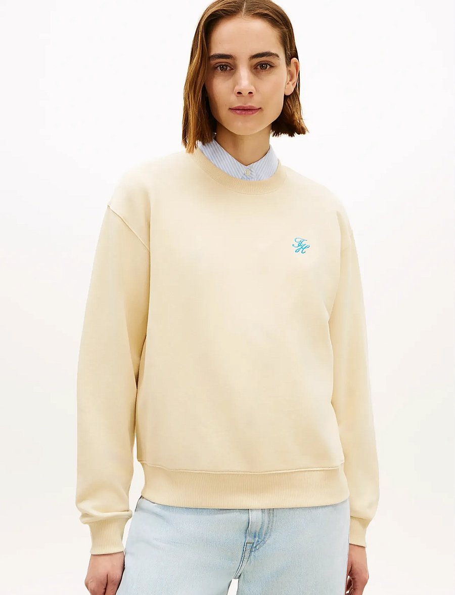 Tommy Hilfiger - TH SCRIPT REG SWEATSHIRT - sweatshirts - country ivory - 0