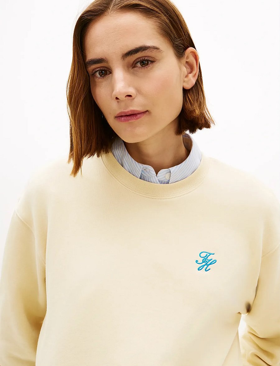 Tommy Hilfiger - TH SCRIPT REG SWEATSHIRT - sweatshirts - country ivory - 4
