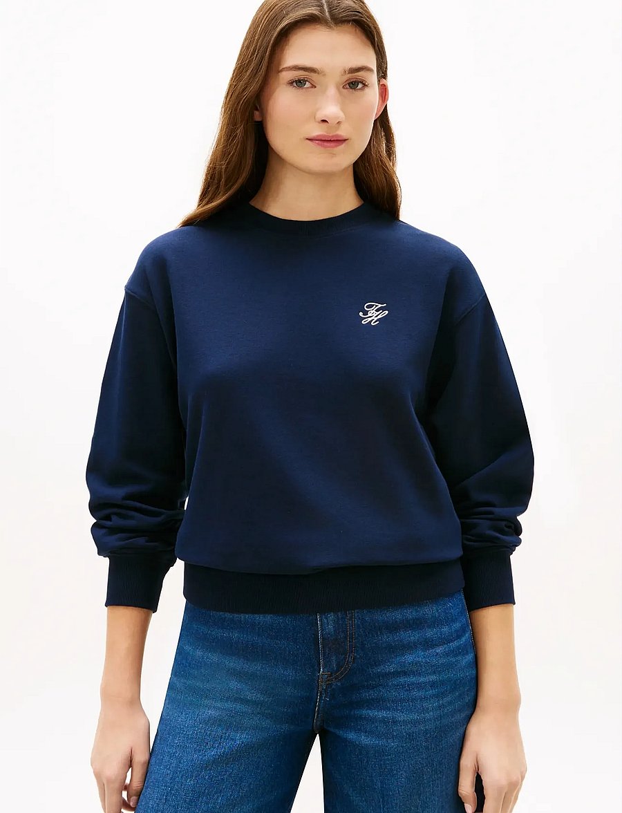 Tommy Hilfiger - TH SCRIPT REG SWEATSHIRT - everyday style - dark night navy - 0
