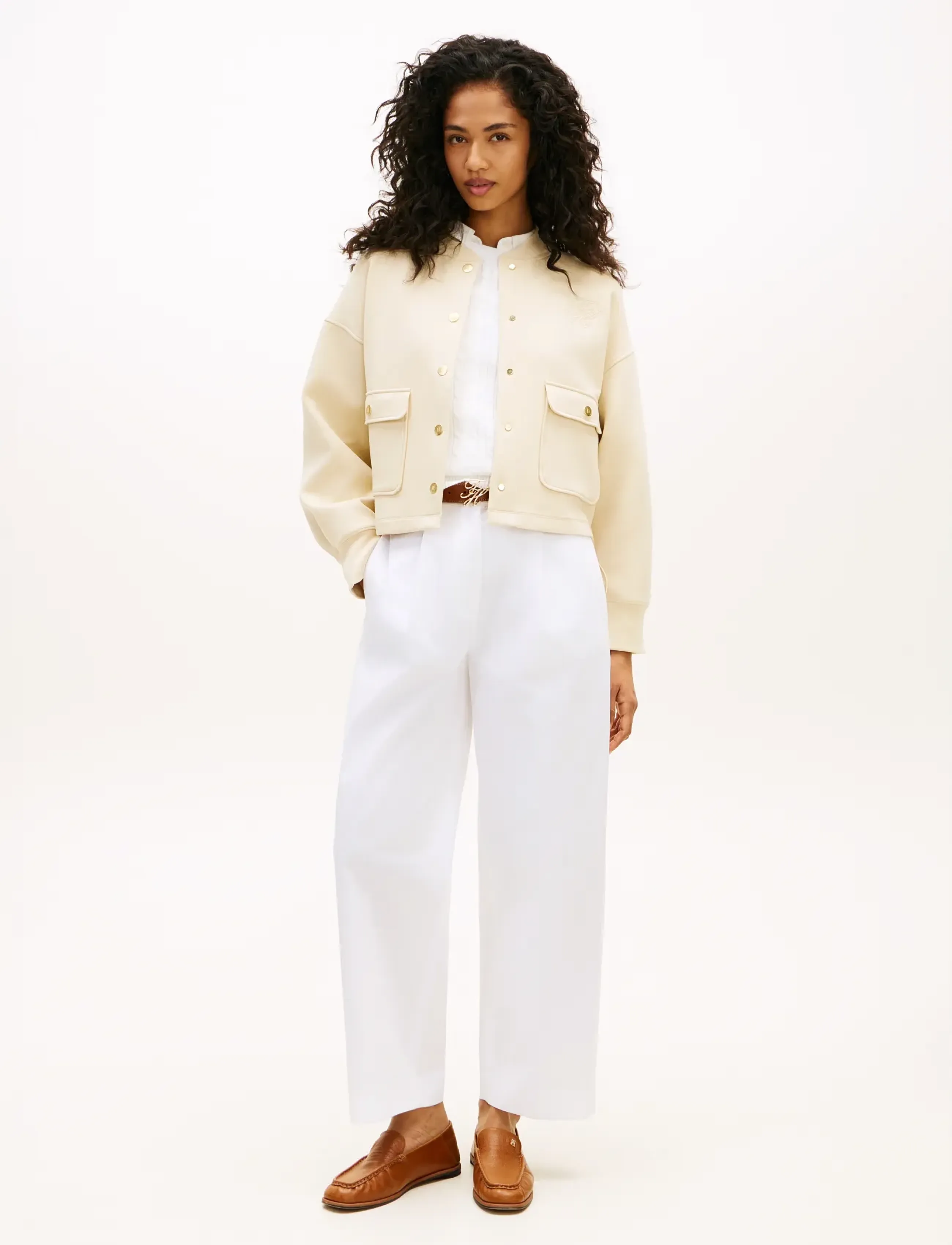 Tommy Hilfiger - GOLD BUTTON BOMBER - bomberjakker - country ivory - 3