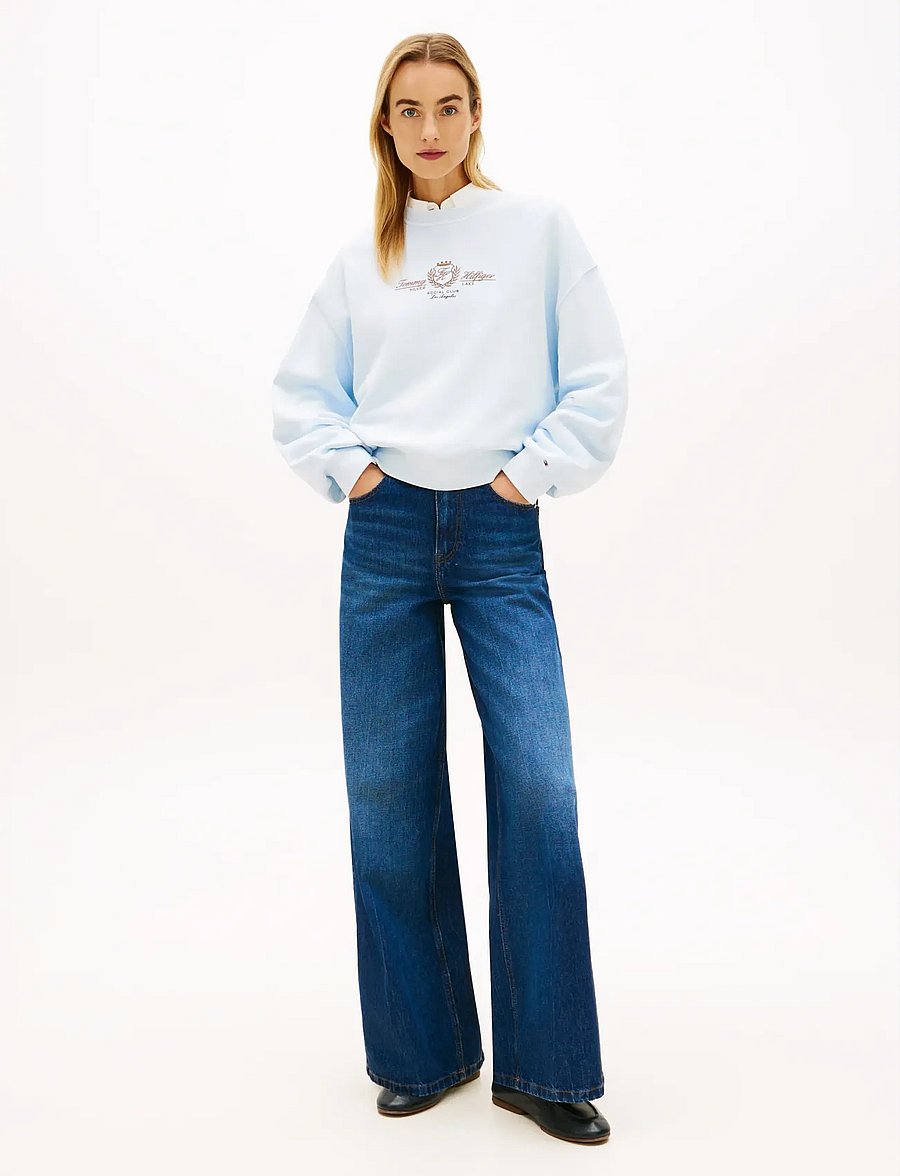 Tommy Hilfiger - VARSITY CREST TERRY SWEATSHIRT - colleget - keepsake blue - 3