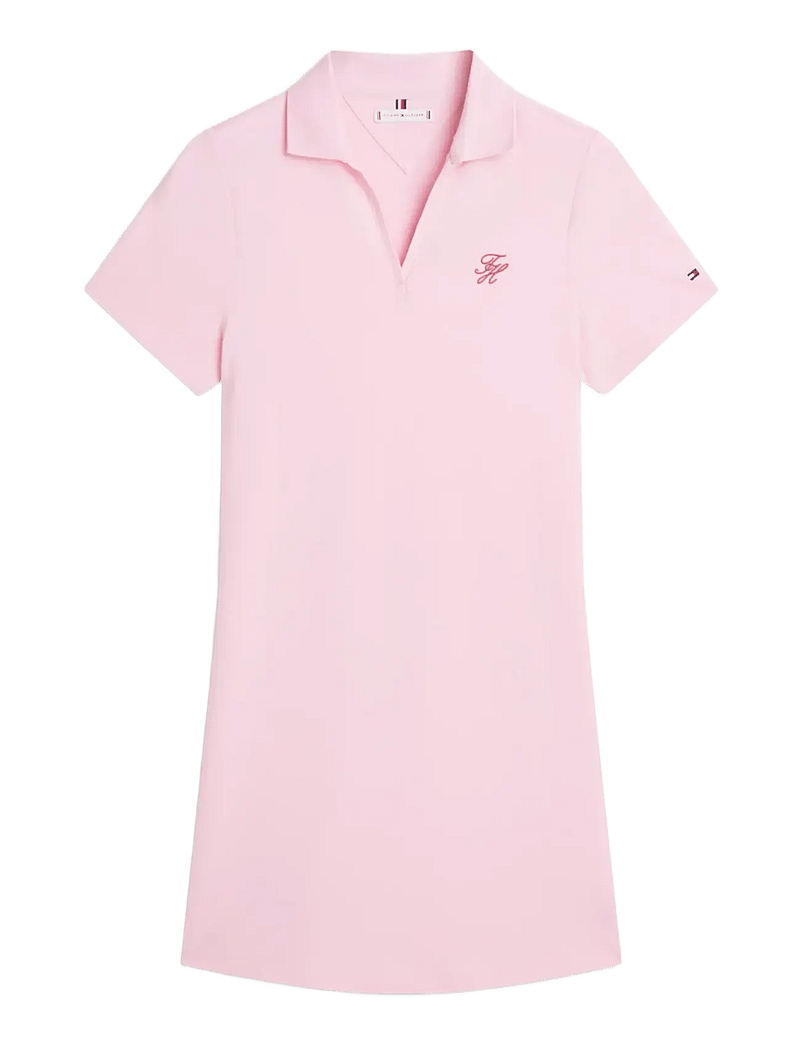 Tommy Hilfiger - TH SCRIPT OPEN-NK POLO DRS - t-shirtkjoler - classic pink - 1