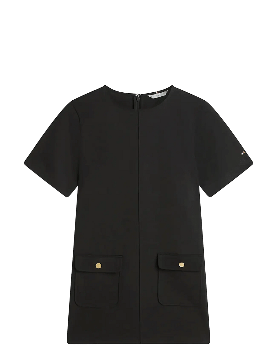 Tommy Hilfiger - GOLD BUTTON SHIFT MINI DRESS - short dresses - black - 1