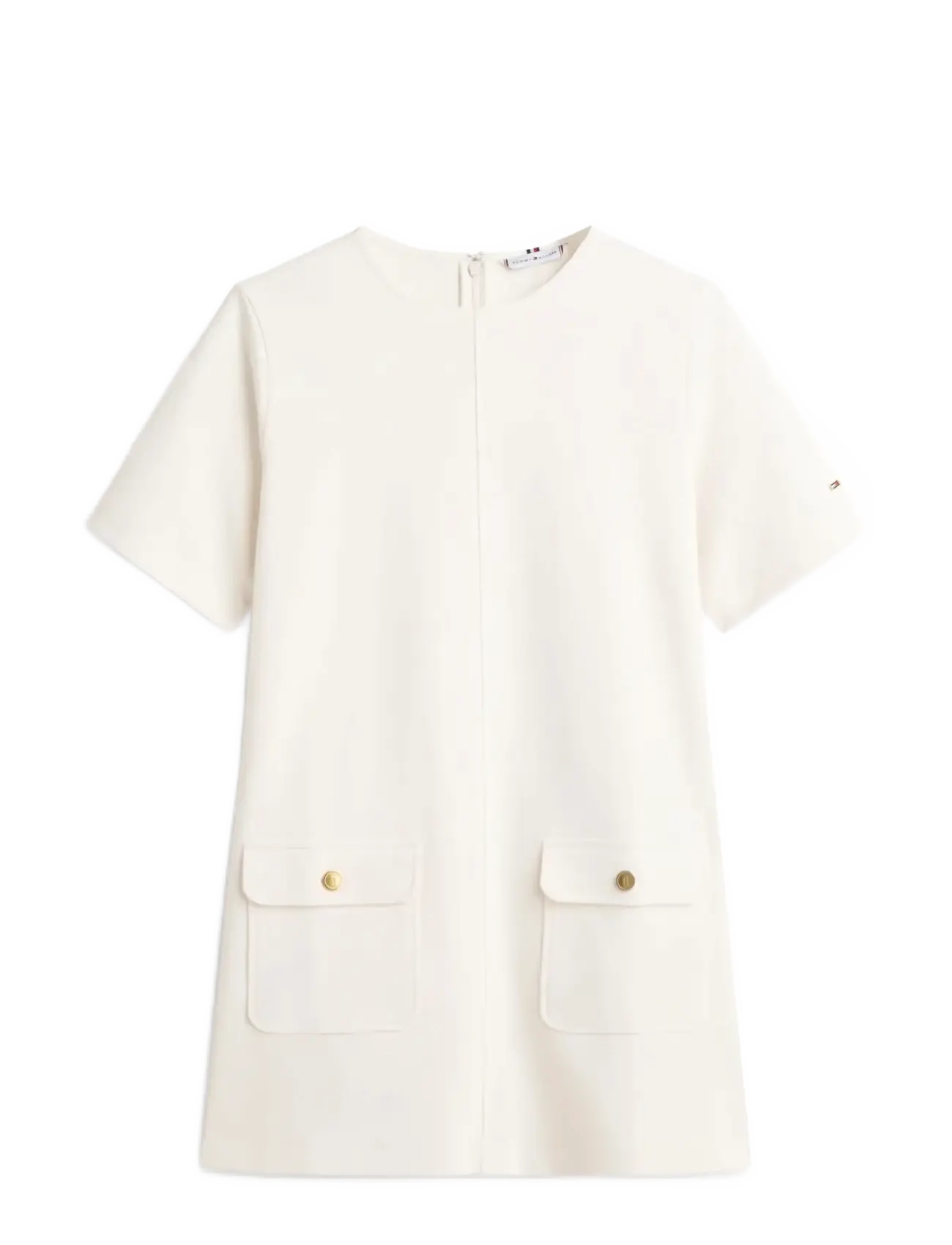 Tommy Hilfiger GOLD BUTTON SHIFT MINI DRESS - Neue Artikel - CALICO / cream