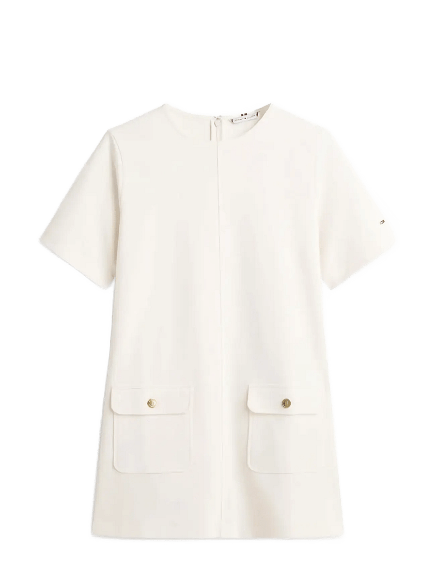 Tommy Hilfiger - GOLD BUTTON SHIFT MINI DRESS - kurze kleider - calico - 1