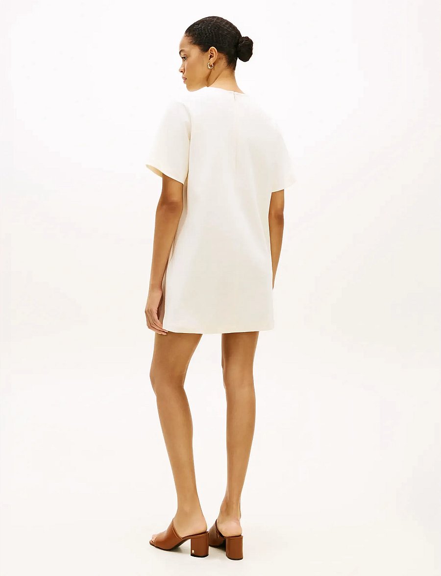 Tommy Hilfiger - GOLD BUTTON SHIFT MINI DRESS - kurze kleider - calico - 4