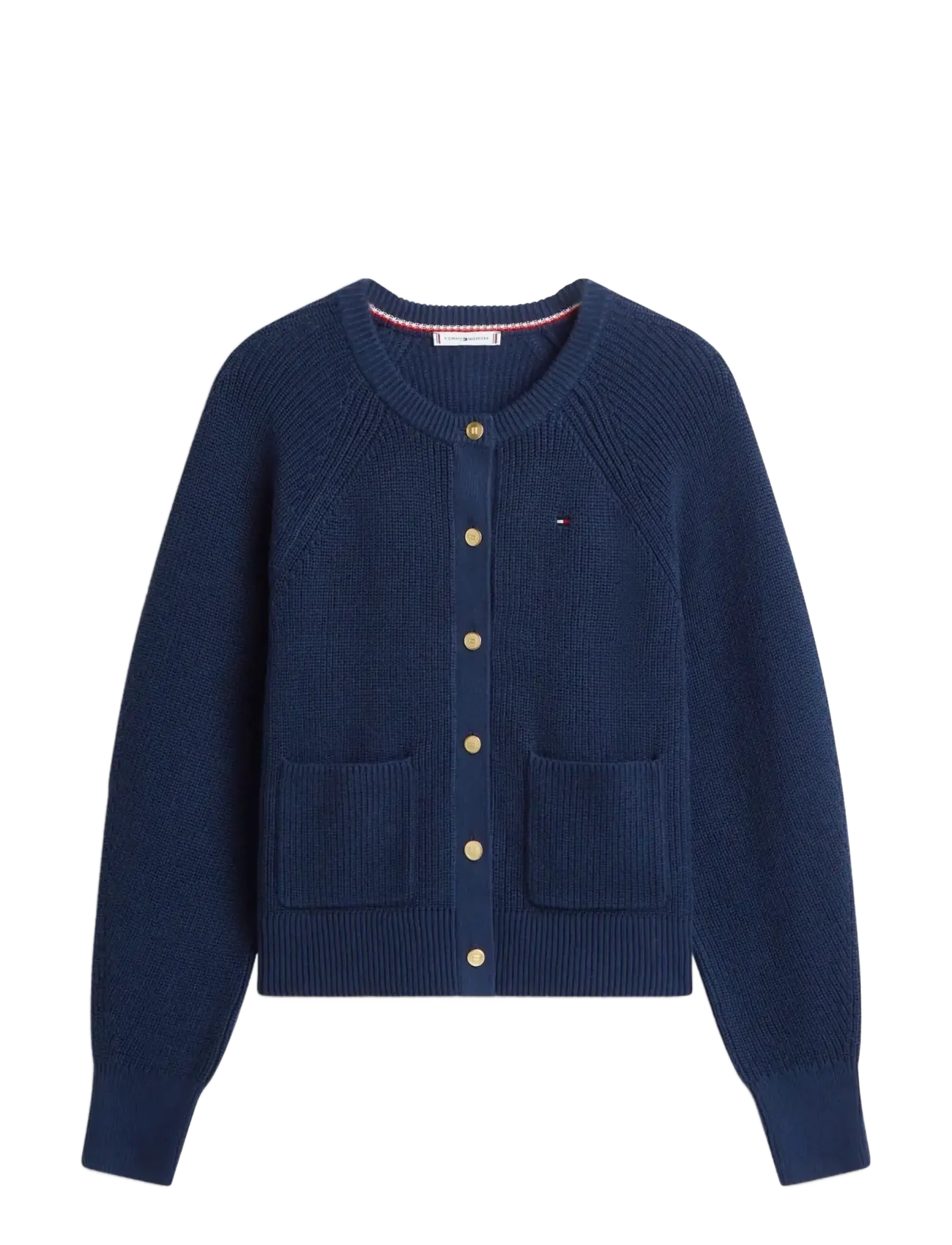 Tommy Hilfiger CO CARDI STITCH C-NK LS CARDI - Lielie izmēri - DARK NIGHT NAVY / navy