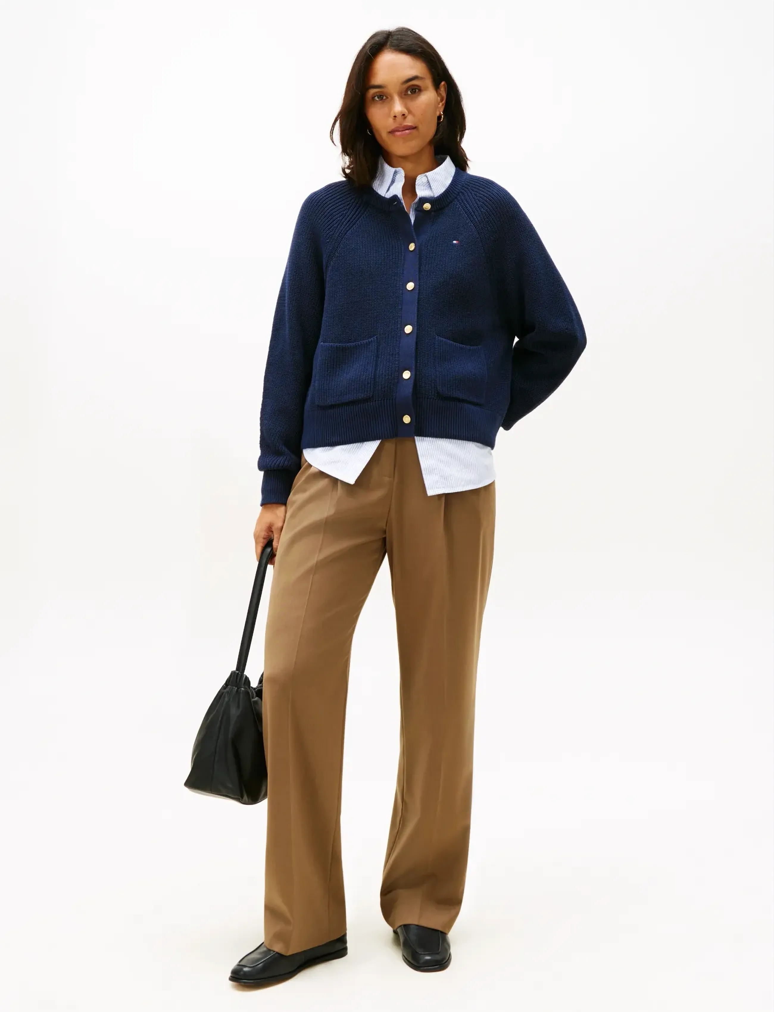 Tommy Hilfiger - CO CARDI STITCH C-NK LS CARDI - gebreide vesten - dark night navy - 3