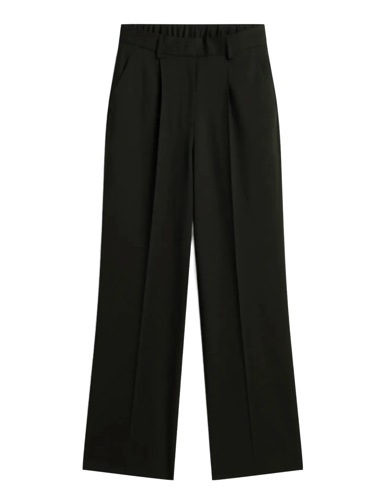 Tommy Hilfiger TIMELESS WOOL WIDE LEG PANT - Püksid - BLACK / black