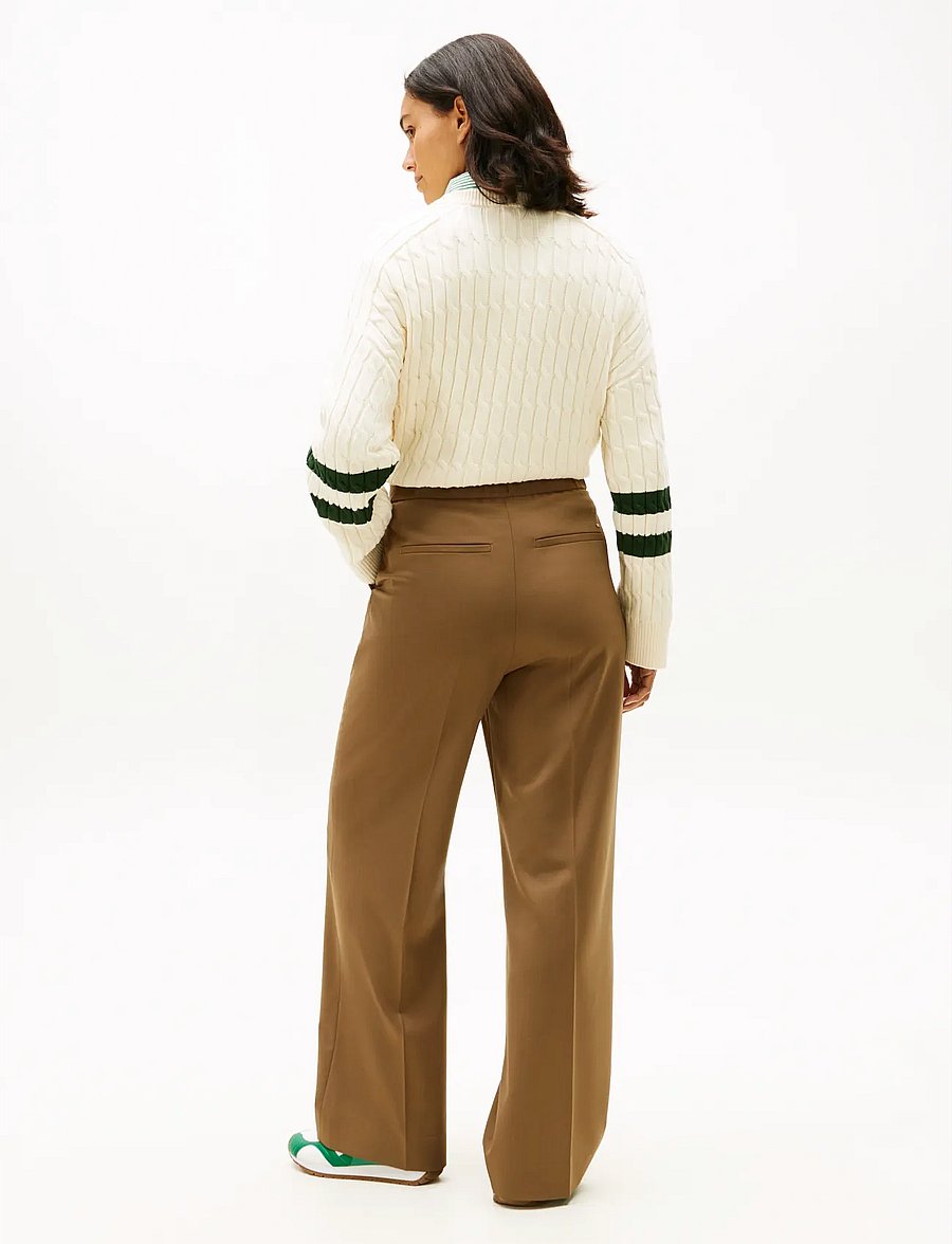 Tommy Hilfiger - TIMELESS WOOL WIDE LEG PANT - wide leg trousers - nordic taupe - 2