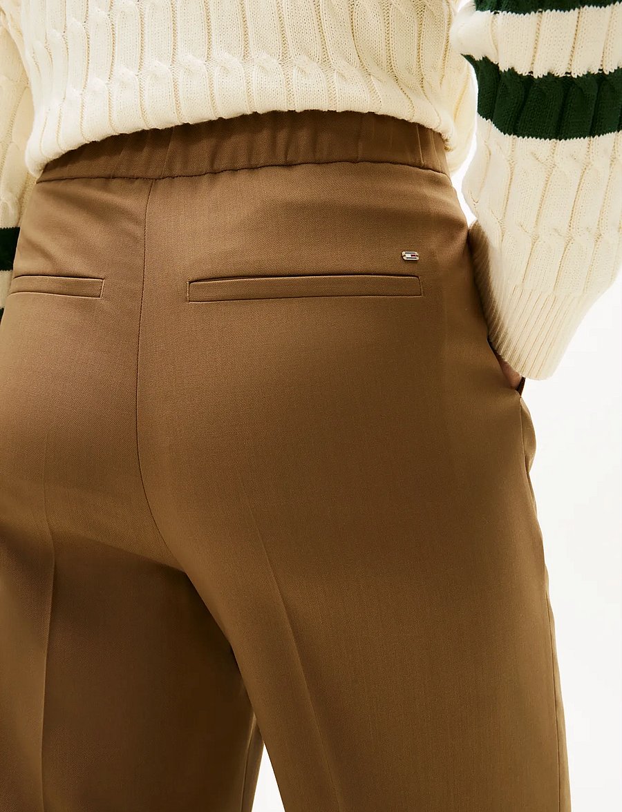 Tommy Hilfiger - TIMELESS WOOL WIDE LEG PANT - wide leg trousers - nordic taupe - 4