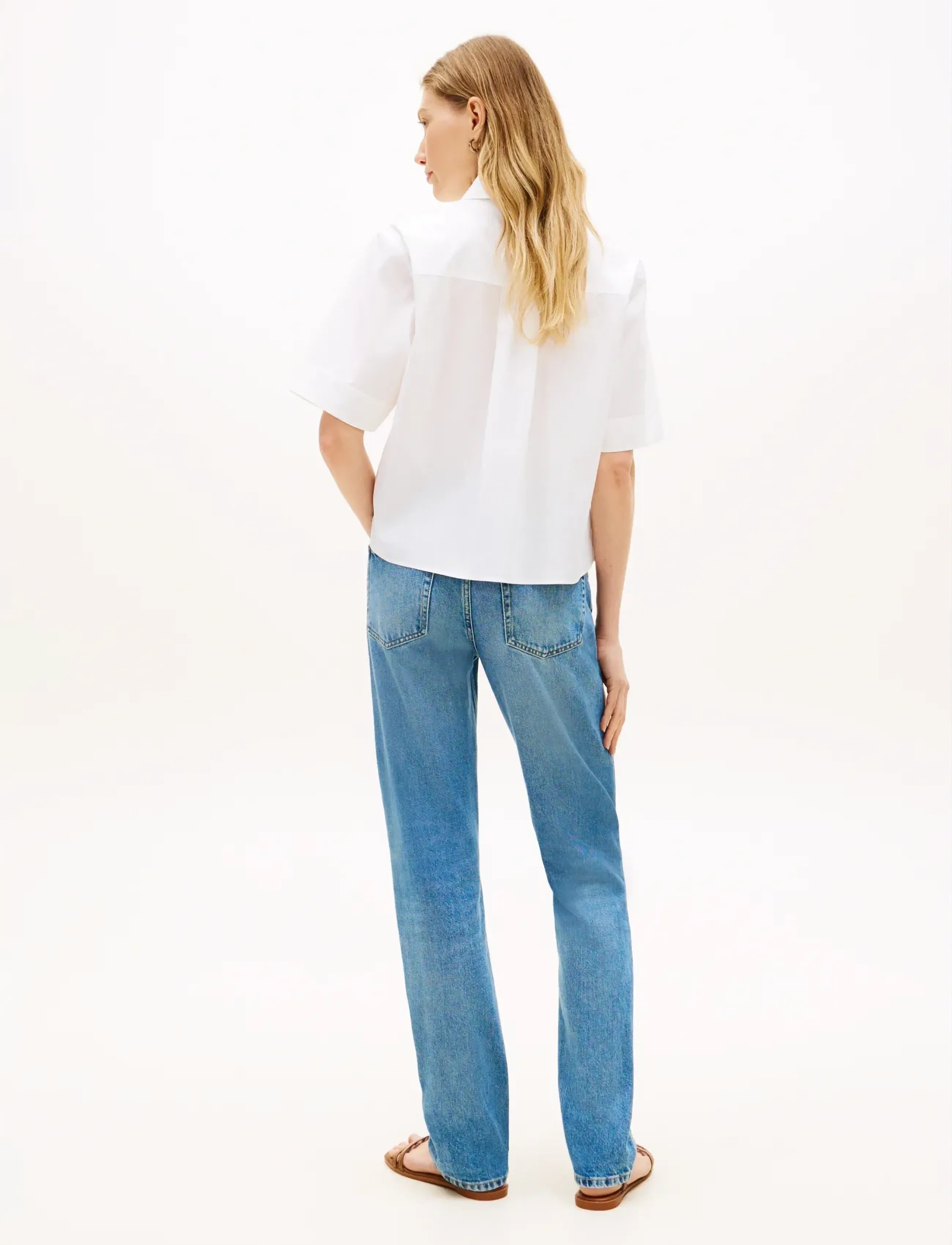 Tommy Hilfiger - ESS POPLIN SS SHIRTS - kortärmade skjortor - th optic white - 2