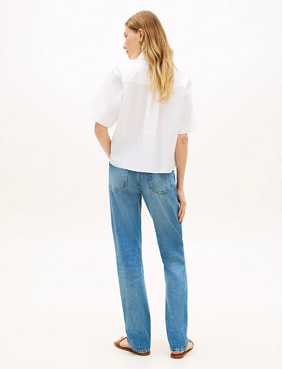 Tommy Hilfiger - ESS POPLIN SS SHIRTS - kurzärmlige hemden - th optic white - 2