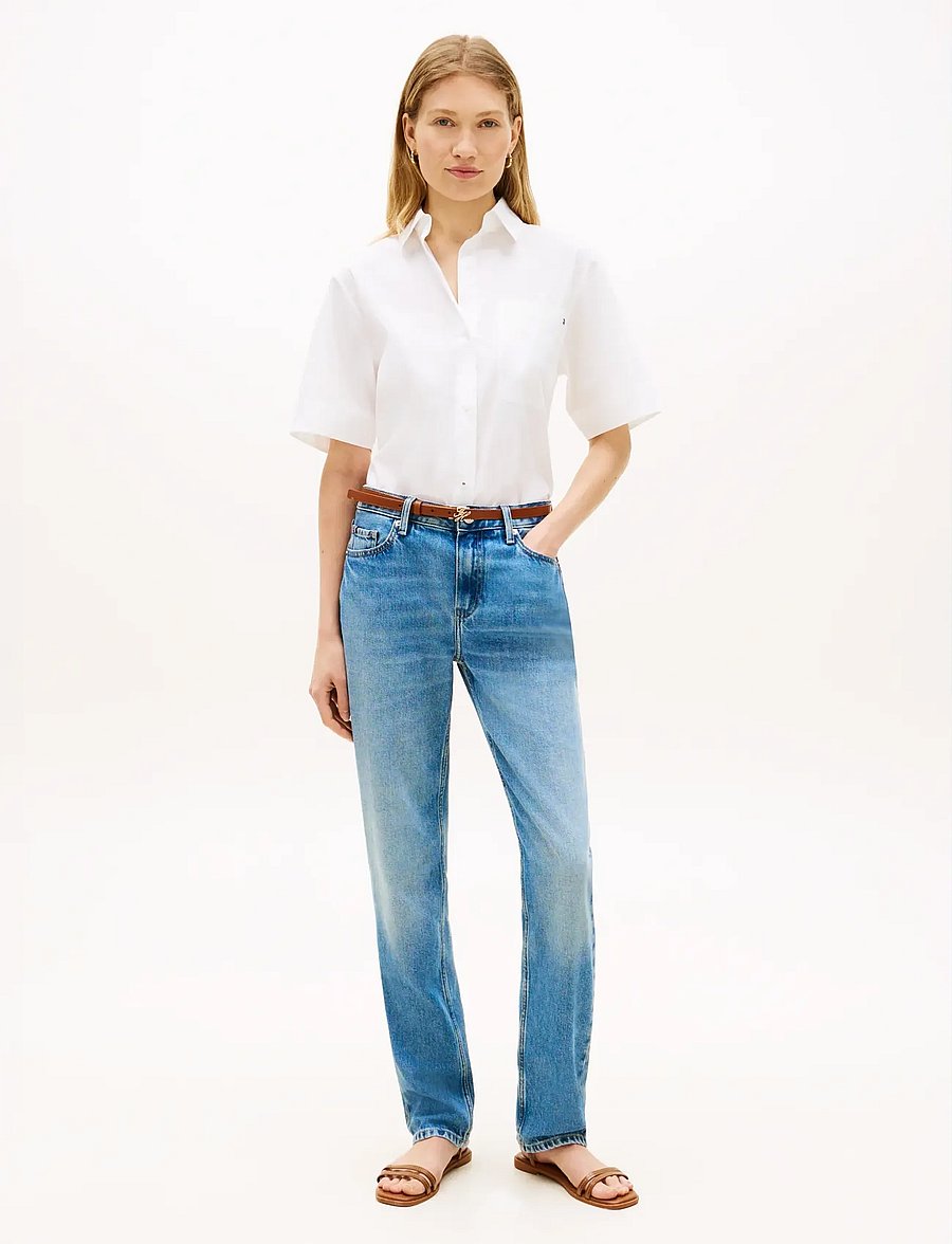 Tommy Hilfiger - ESS POPLIN SS SHIRTS - kurzärmlige hemden - th optic white - 3