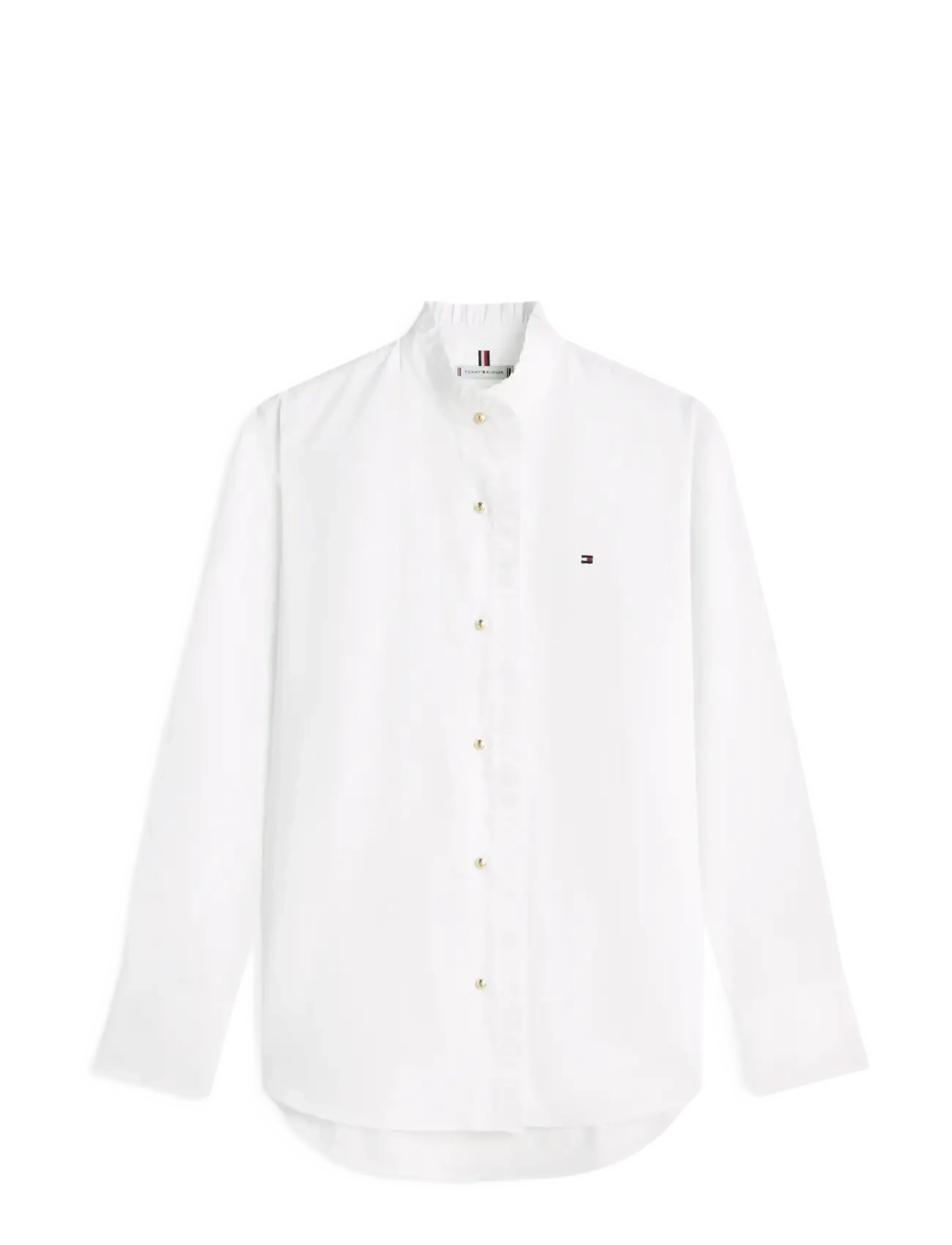 Tommy Hilfiger POPLIN RUFFLE COLLAR LS SHIRT - Modetrends - OPTIC WHITE / white