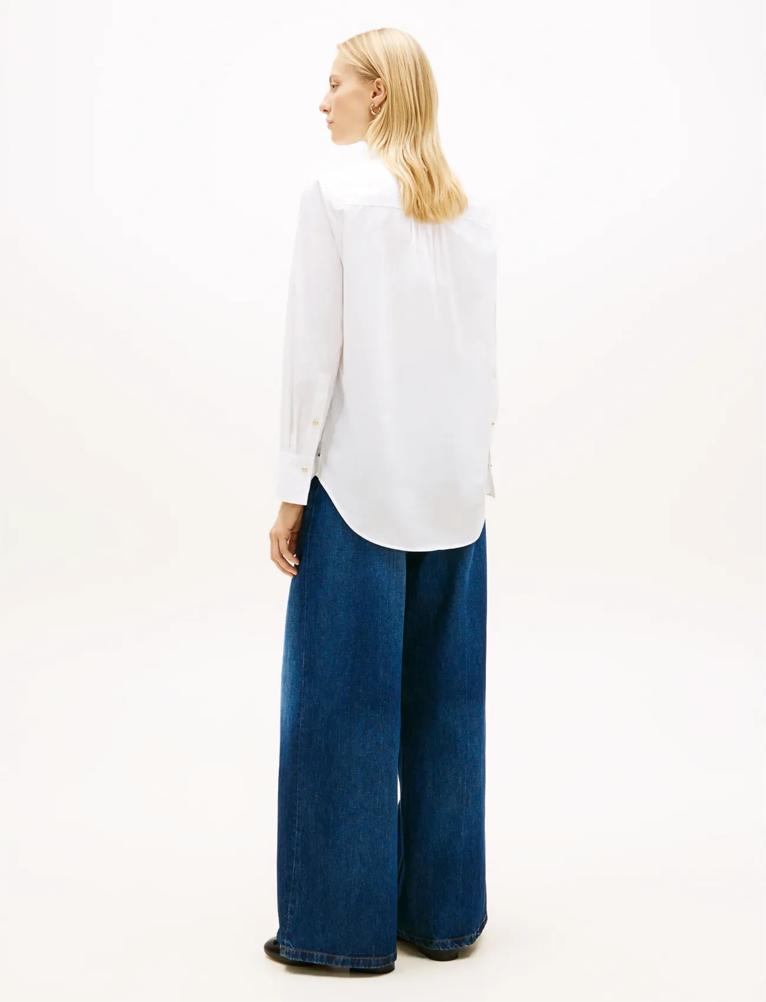 Tommy Hilfiger - POPLIN RUFFLE COLLAR LS SHIRT - långärmade skjortor - optic white - 2