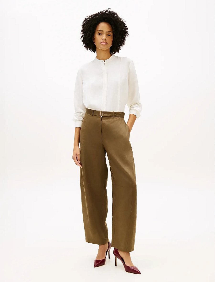 Tommy Hilfiger - FRAYED VIS/LINEN LS SHIRT - pikkade varrukatega pluusid - ivory silk - 3