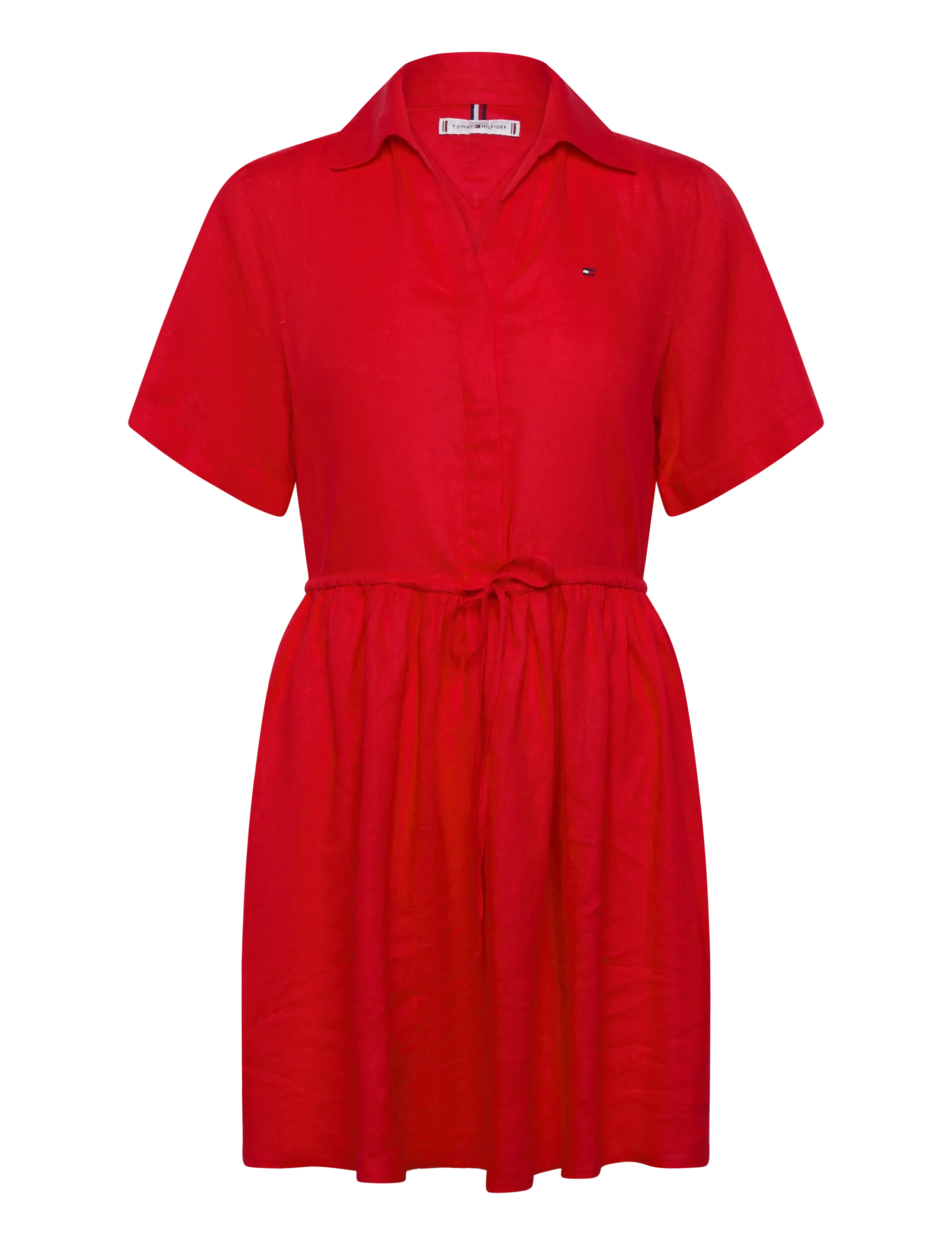 Tommy Hilfiger - ESS LINEN SHORT SS DRESS - skjortekjoler - fireworks - 1