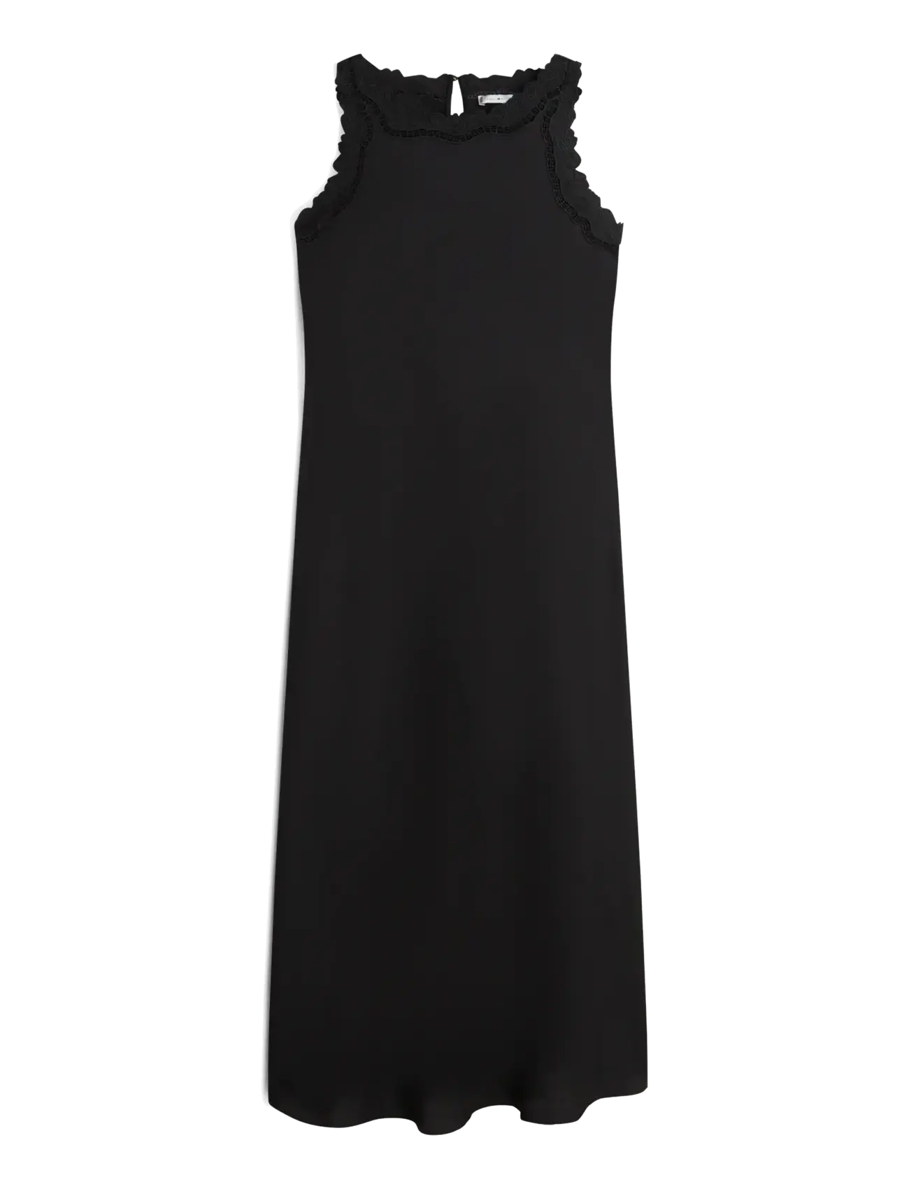 Tommy Hilfiger EMBROIDERY SATEEN DRESS - Schlupfkleider - BLACK / black