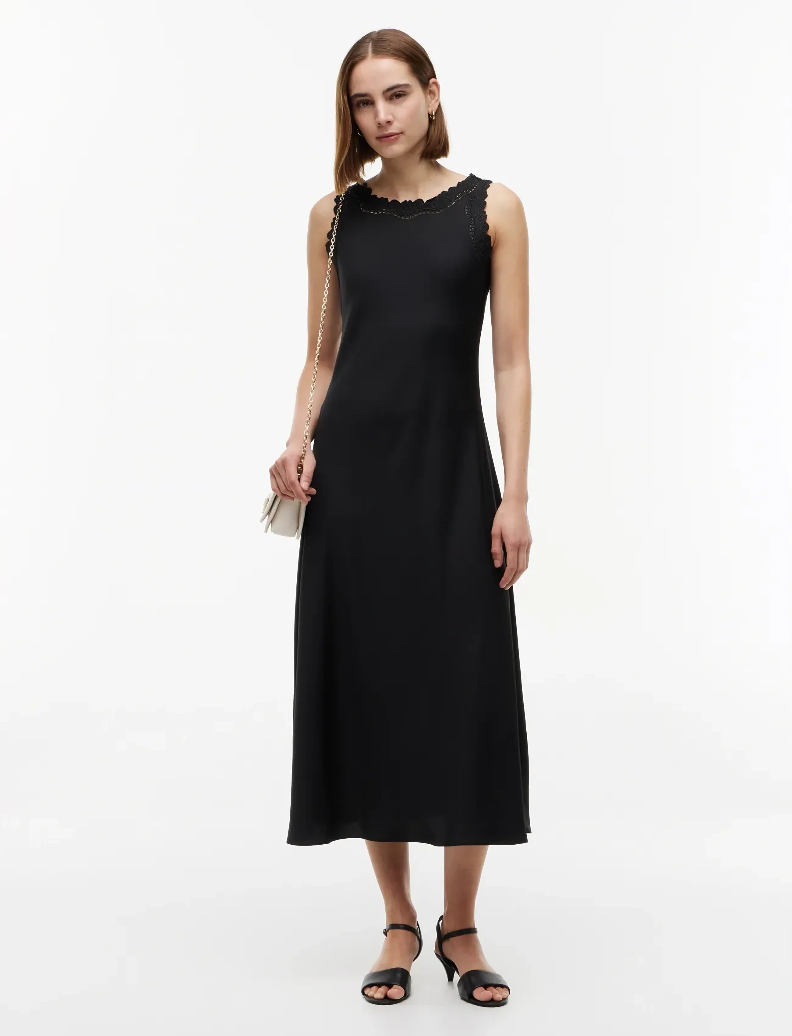 Tommy Hilfiger - EMBROIDERY SATEEN DRESS - slip dresses - black - 5
