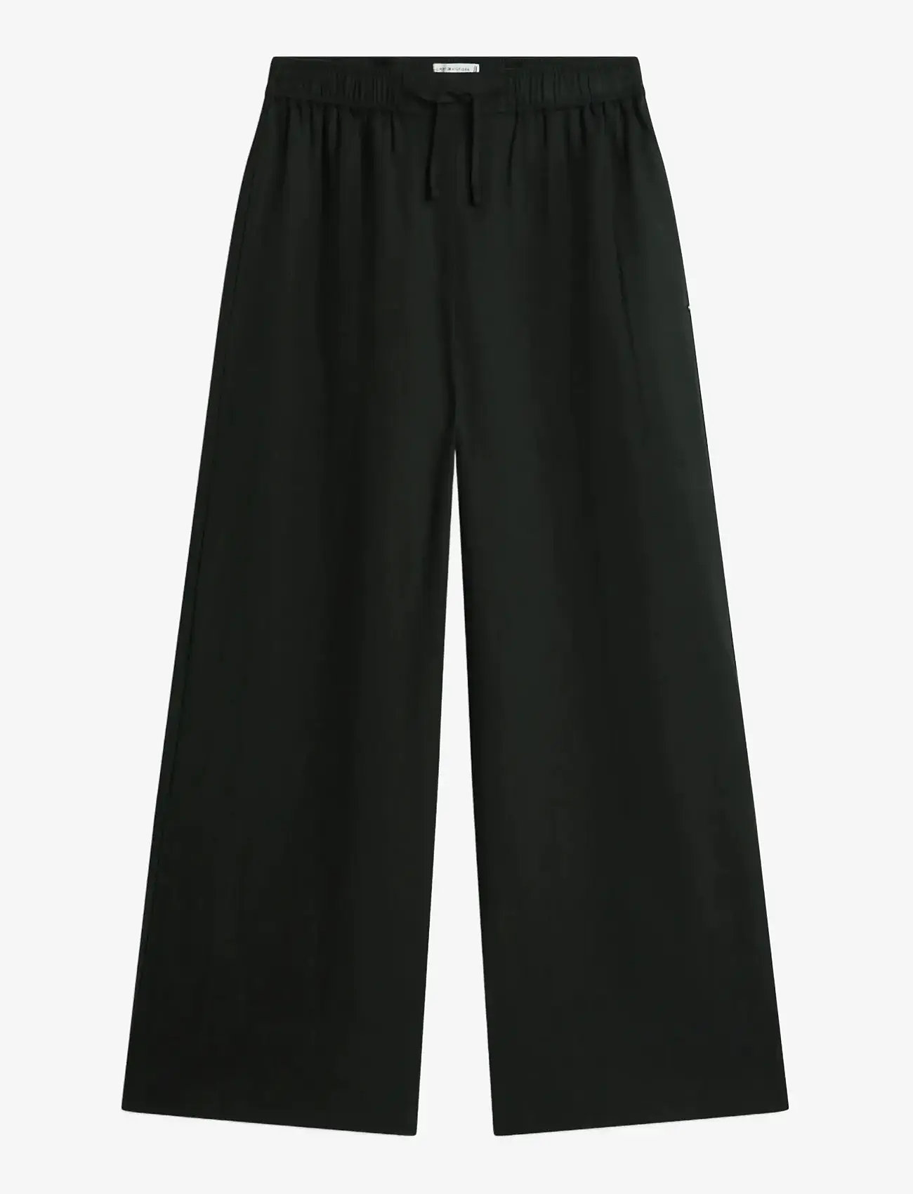 Tommy Hilfiger - ESS LINEN PULL ON PANTS - linased püksid - black - 1