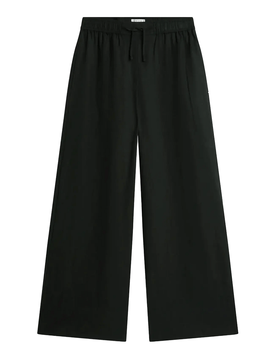 Tommy Hilfiger - ESS LINEN PULL ON PANTS - leinenhosen - black - 1