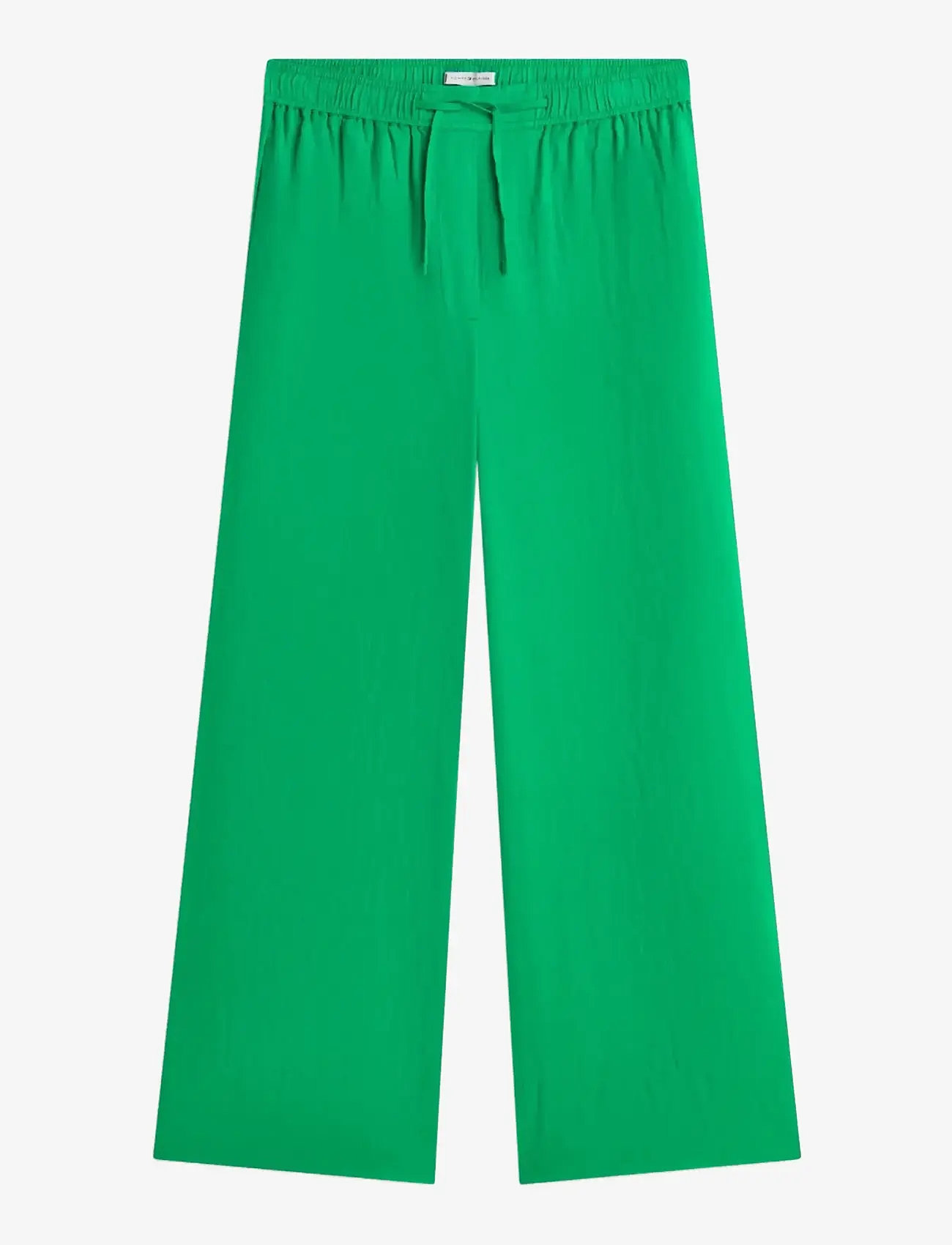 Tommy Hilfiger - ESS LINEN PULL ON PANTS - hørbukser - courtside green - 1