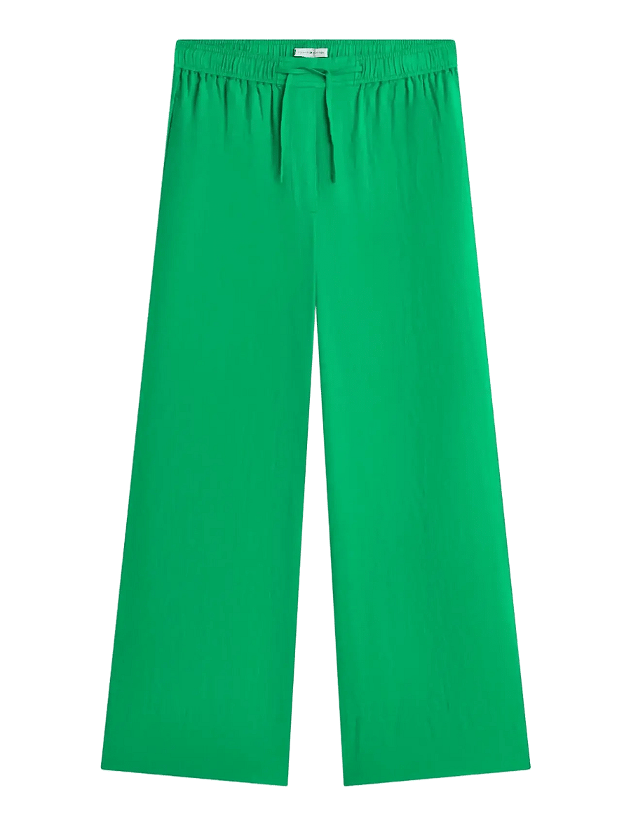Tommy Hilfiger - ESS LINEN PULL ON PANTS - leinenhosen - courtside green - 1