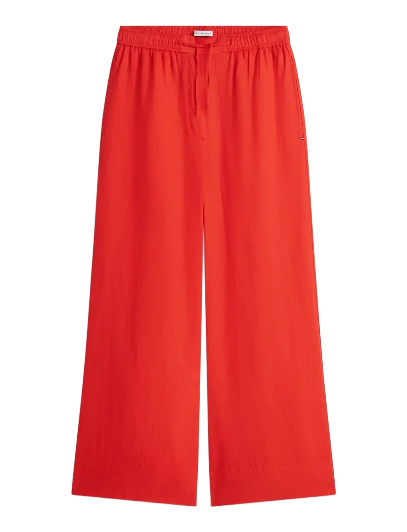 Tommy Hilfiger ESS LINEN PULL ON PANTS - Püksid - FIREWORKS / red