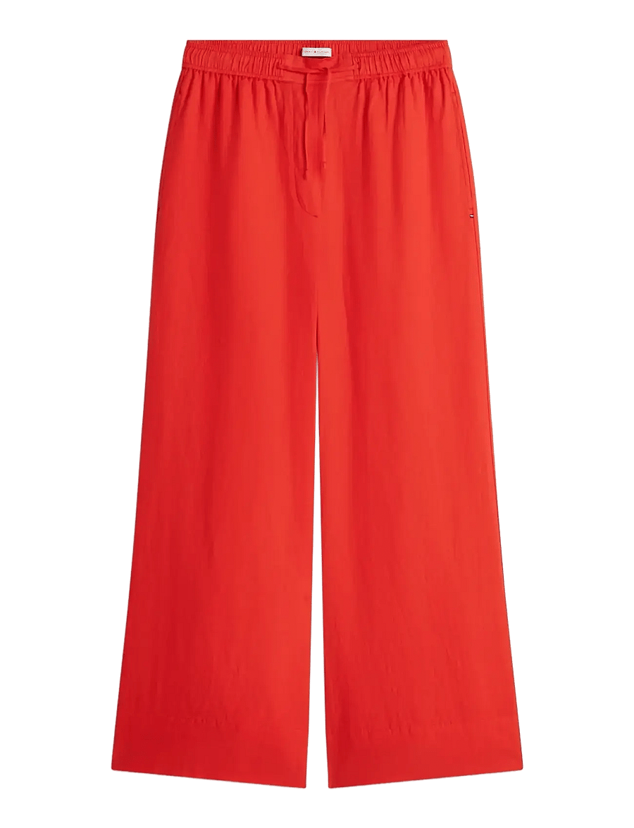 Tommy Hilfiger - ESS LINEN PULL ON PANTS - hørbukser - fireworks - 1