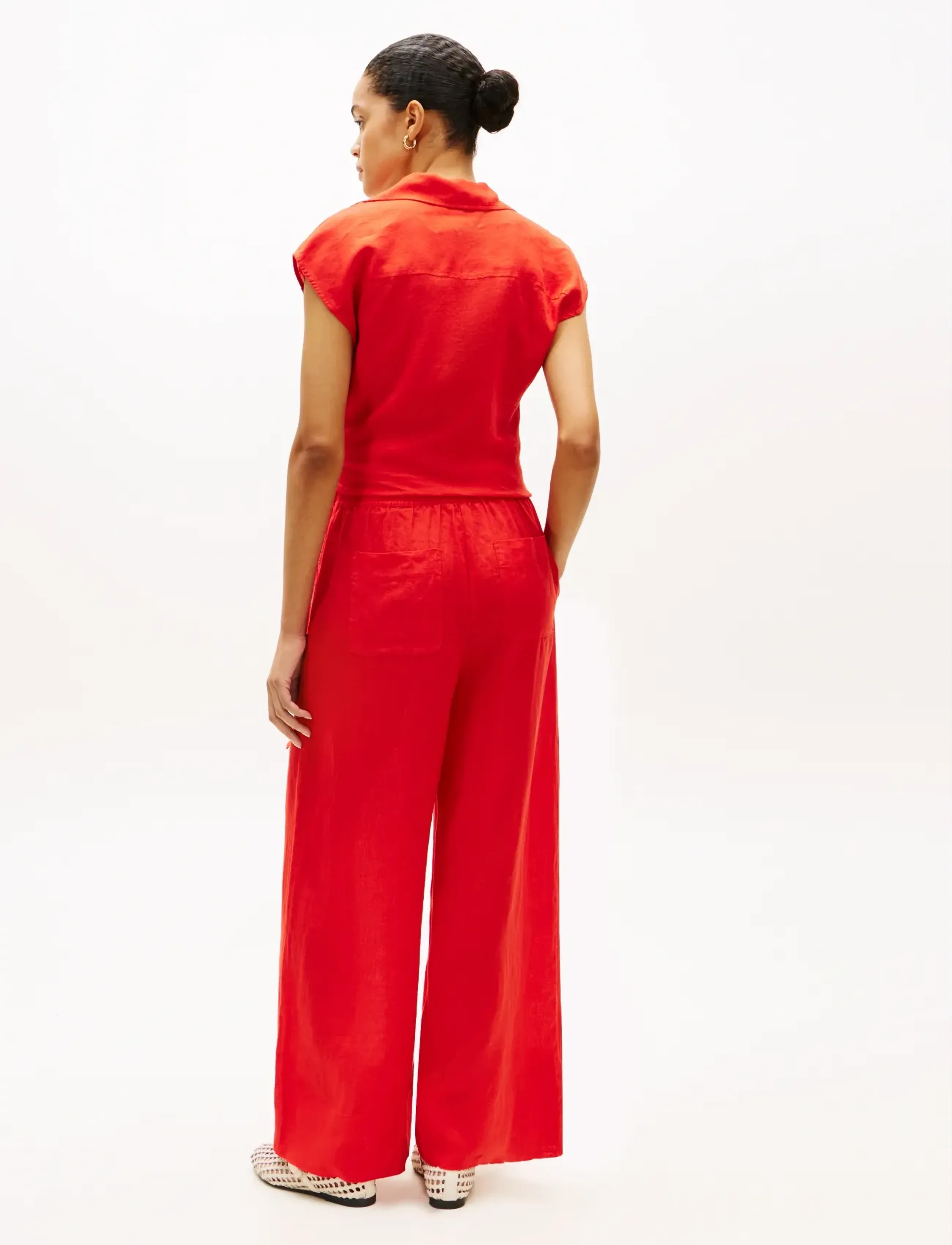 Tommy Hilfiger - ESS LINEN PULL ON PANTS - linen trousers - fireworks - 2