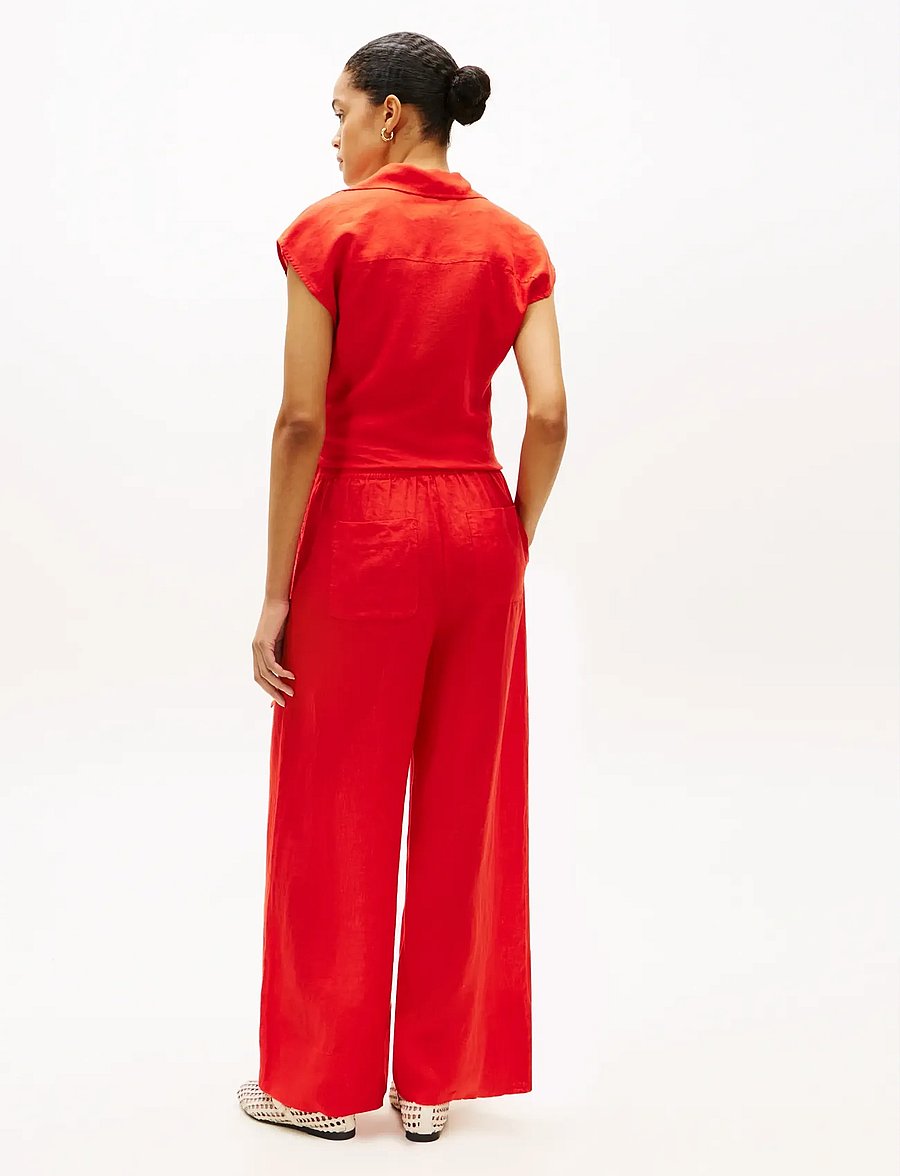 Tommy Hilfiger - ESS LINEN PULL ON PANTS - hørbukser - fireworks - 2