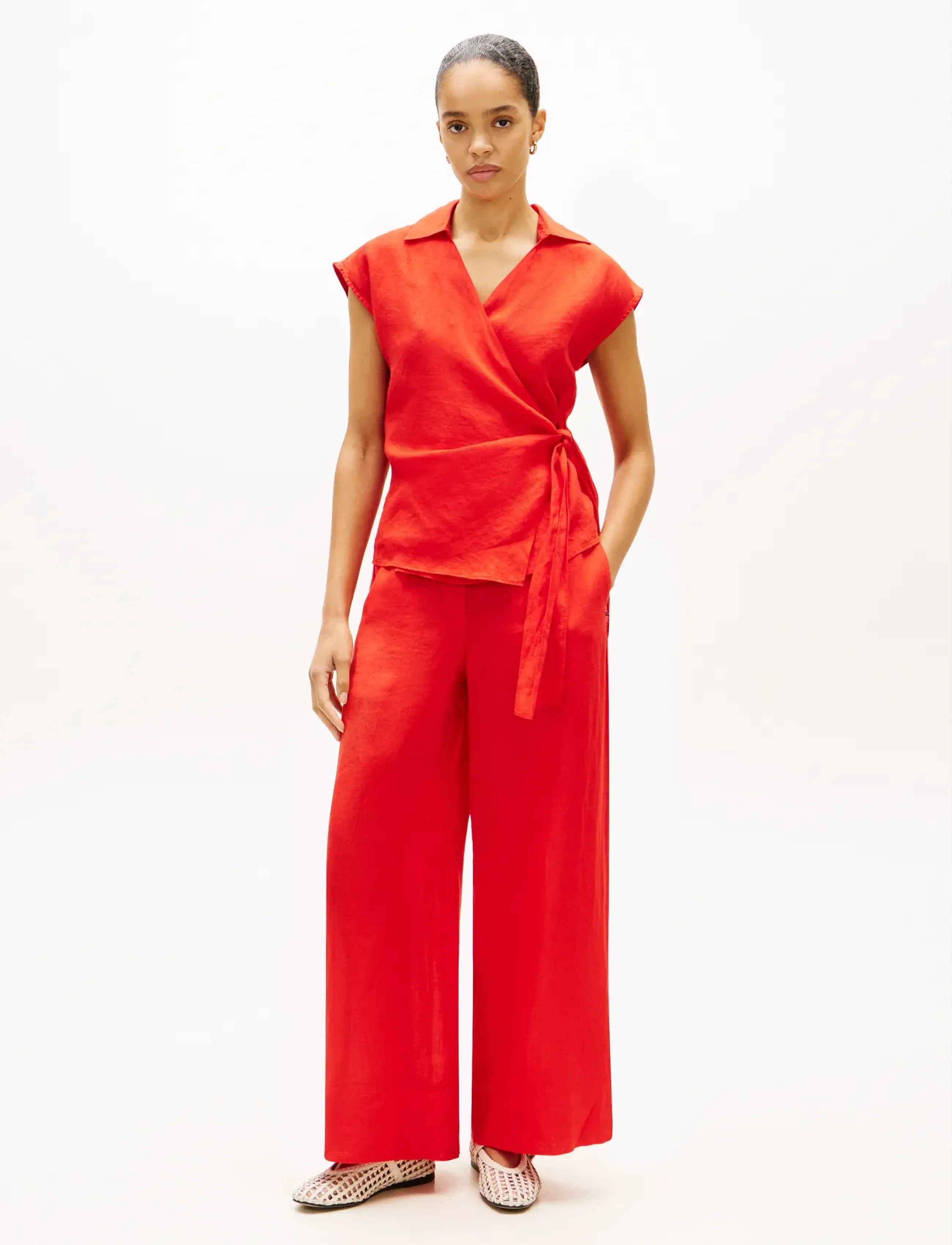 Tommy Hilfiger - ESS LINEN PULL ON PANTS - linen trousers - fireworks - 3