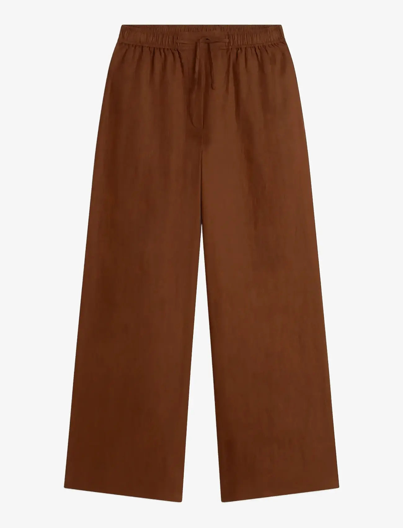 Tommy Hilfiger - ESS LINEN PULL ON PANTS - linased püksid - legacy brown - 1