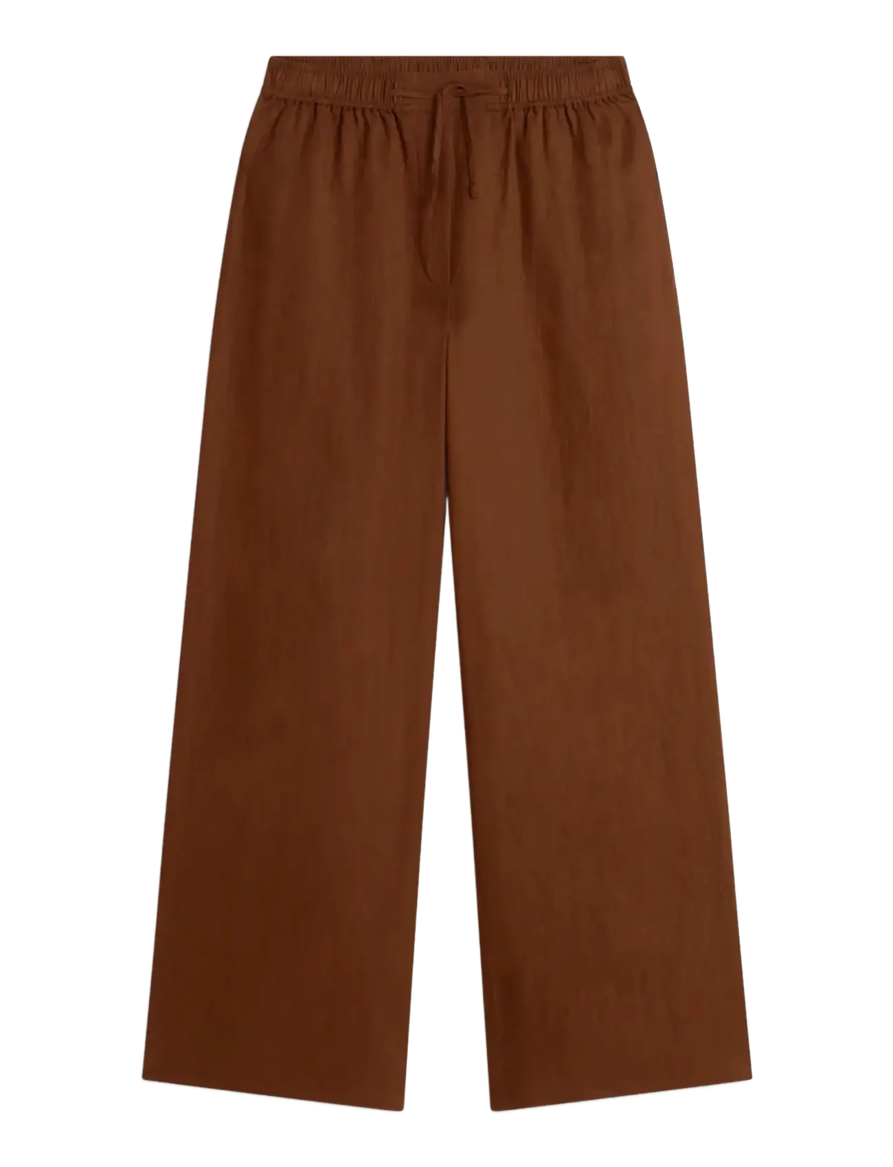 Tommy Hilfiger ESS LINEN PULL ON PANTS - Housut - LEGACY BROWN / brown