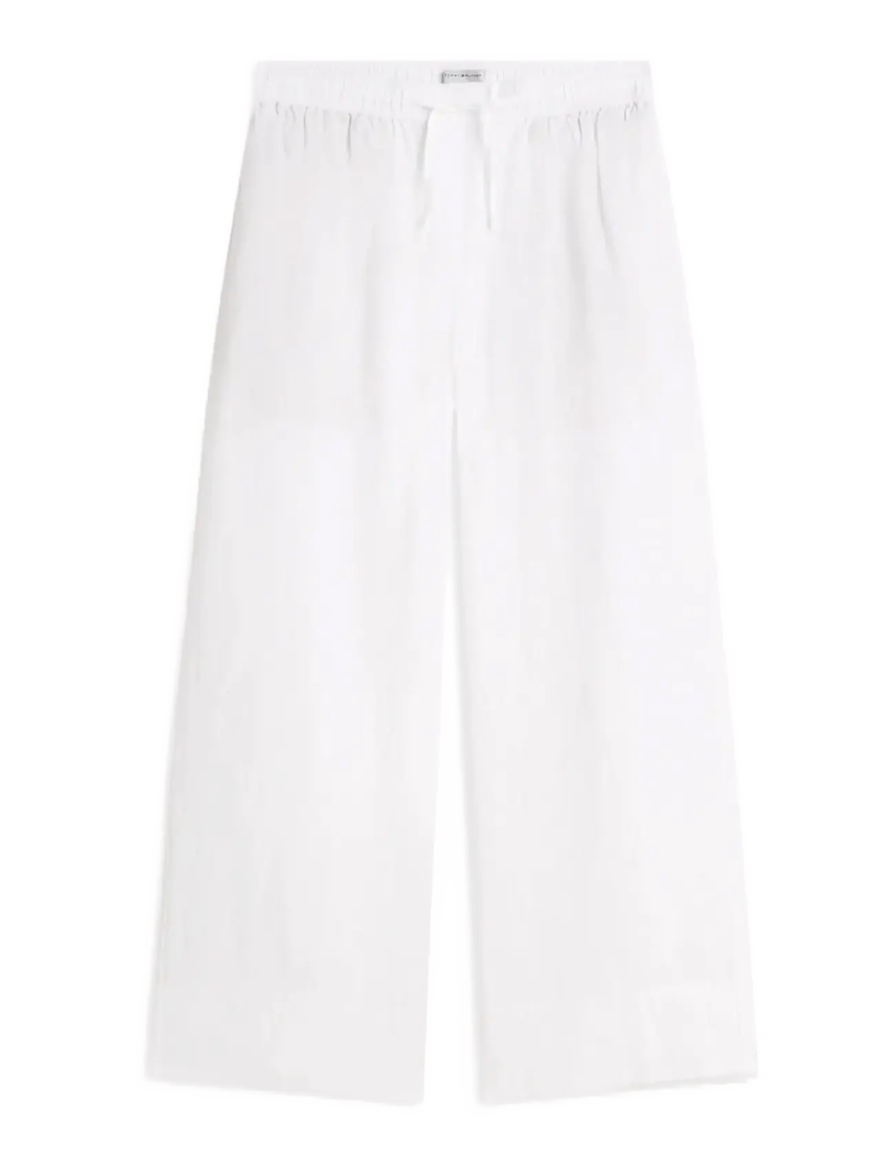 Tommy Hilfiger ESS LINEN PULL ON PANTS - Linased püksid - TH OPTIC WHITE / white
